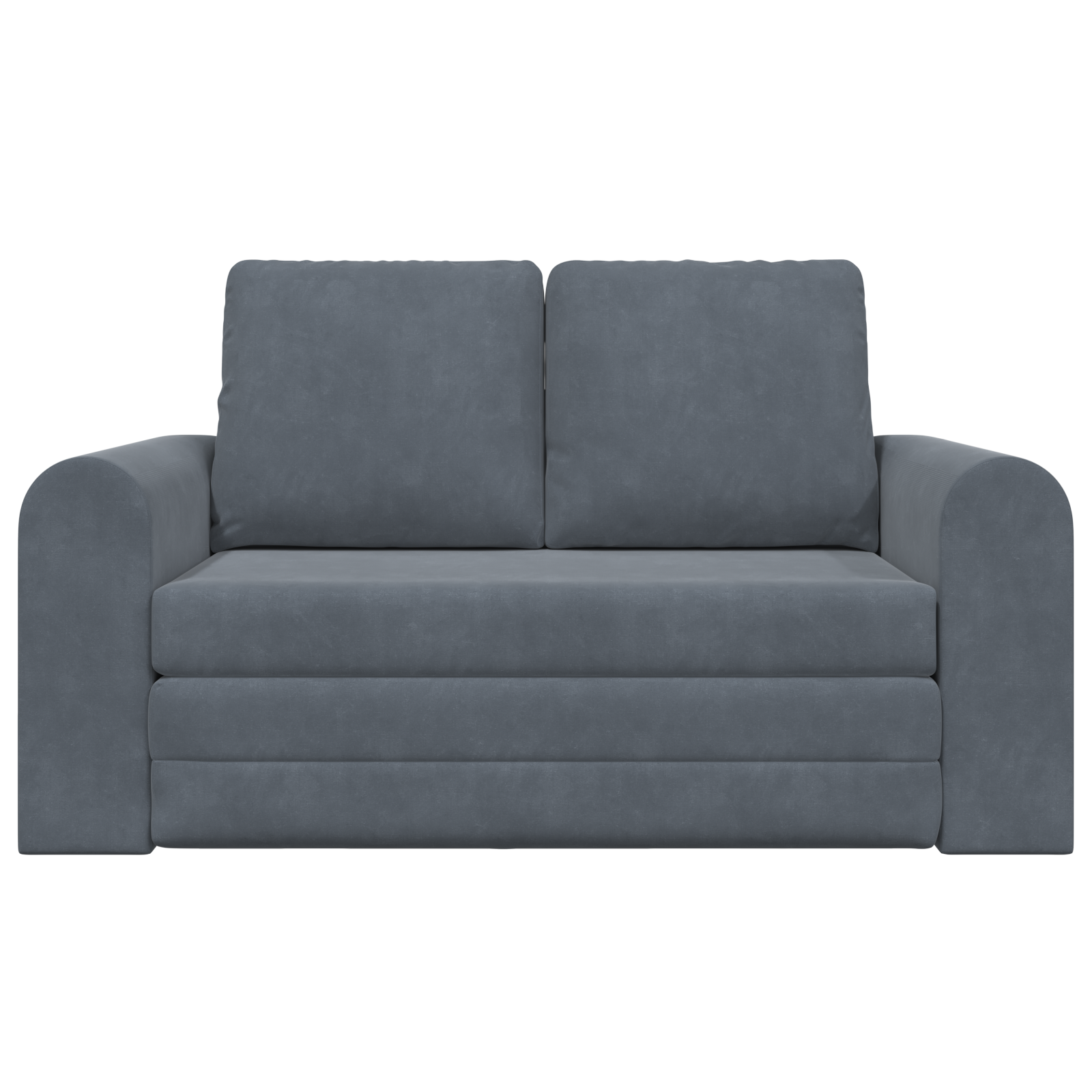 Floor Sofa Bed 2-in-1 Dark Grey 148x71x83 cm Velvet - Image 6
