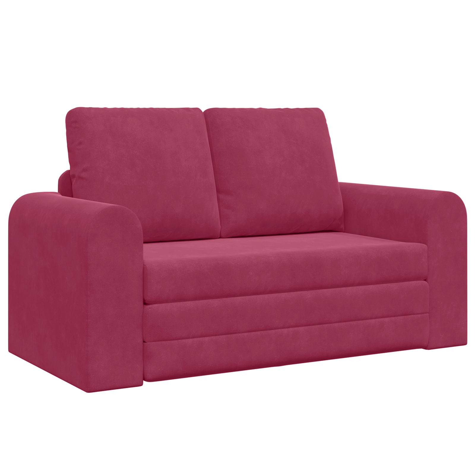 Floor Sofa Bed 2-in-1 Wine Red 148x71x83 cm Velvet - Image 2