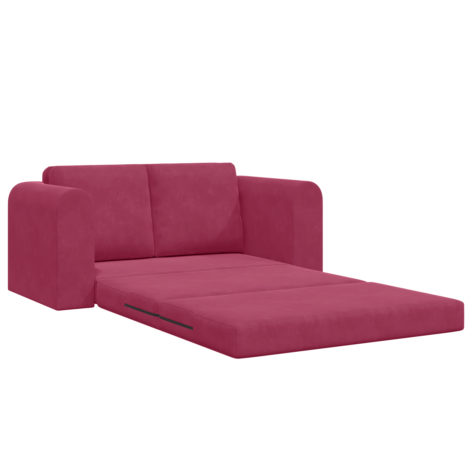 Floor Sofa Bed 2-in-1 Wine Red 148x71x83 cm Velvet - Image 5