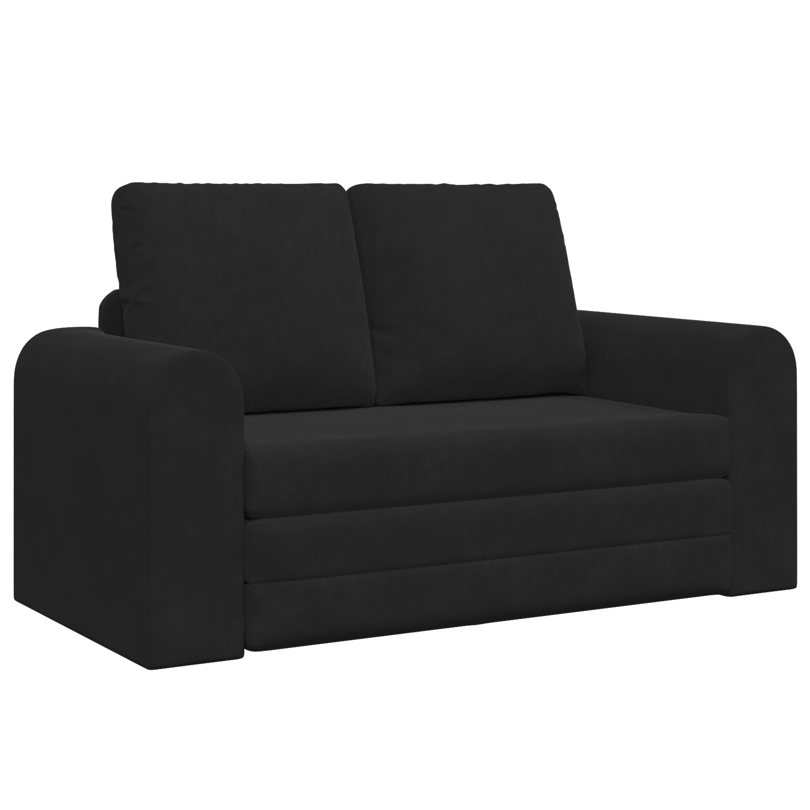 Floor Sofa Bed 2-in-1 Black 148x71x83 cm Velvet - Image 2