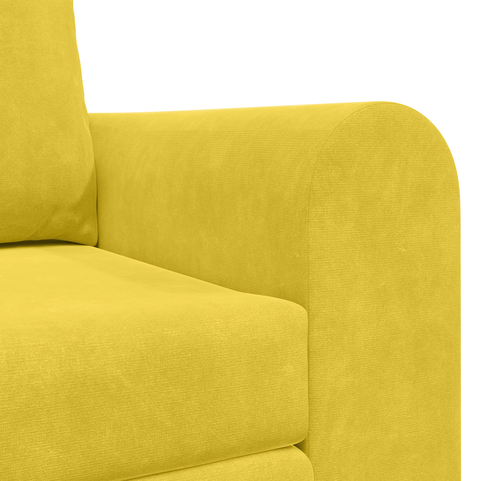 Floor Sofa Bed 2-in-1 Yellow 148x71x83 cm Velvet - Image 9