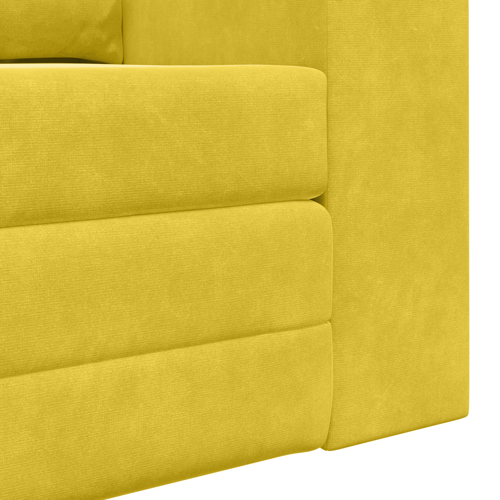 Floor Sofa Bed 2-in-1 Yellow 148x71x83 cm Velvet - Image 10