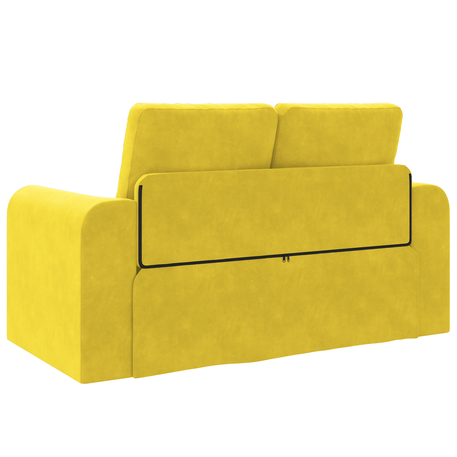 Floor Sofa Bed 2-in-1 Yellow 148x71x83 cm Velvet - Image 8