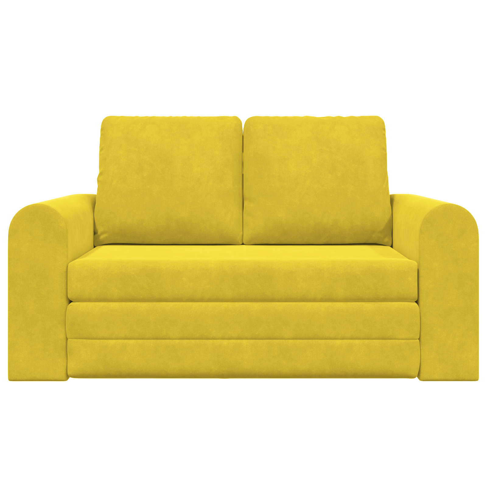 Floor Sofa Bed 2-in-1 Yellow 148x71x83 cm Velvet - Image 6