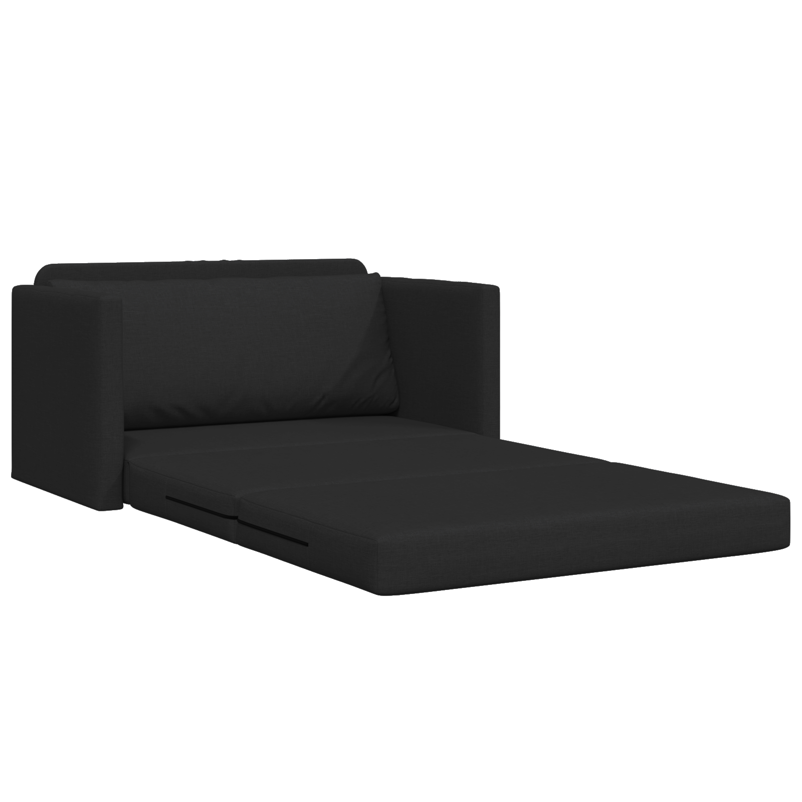 Floor Sofa Bed 2-in-1 Black 124x71x78 cm Fabric - Image 5