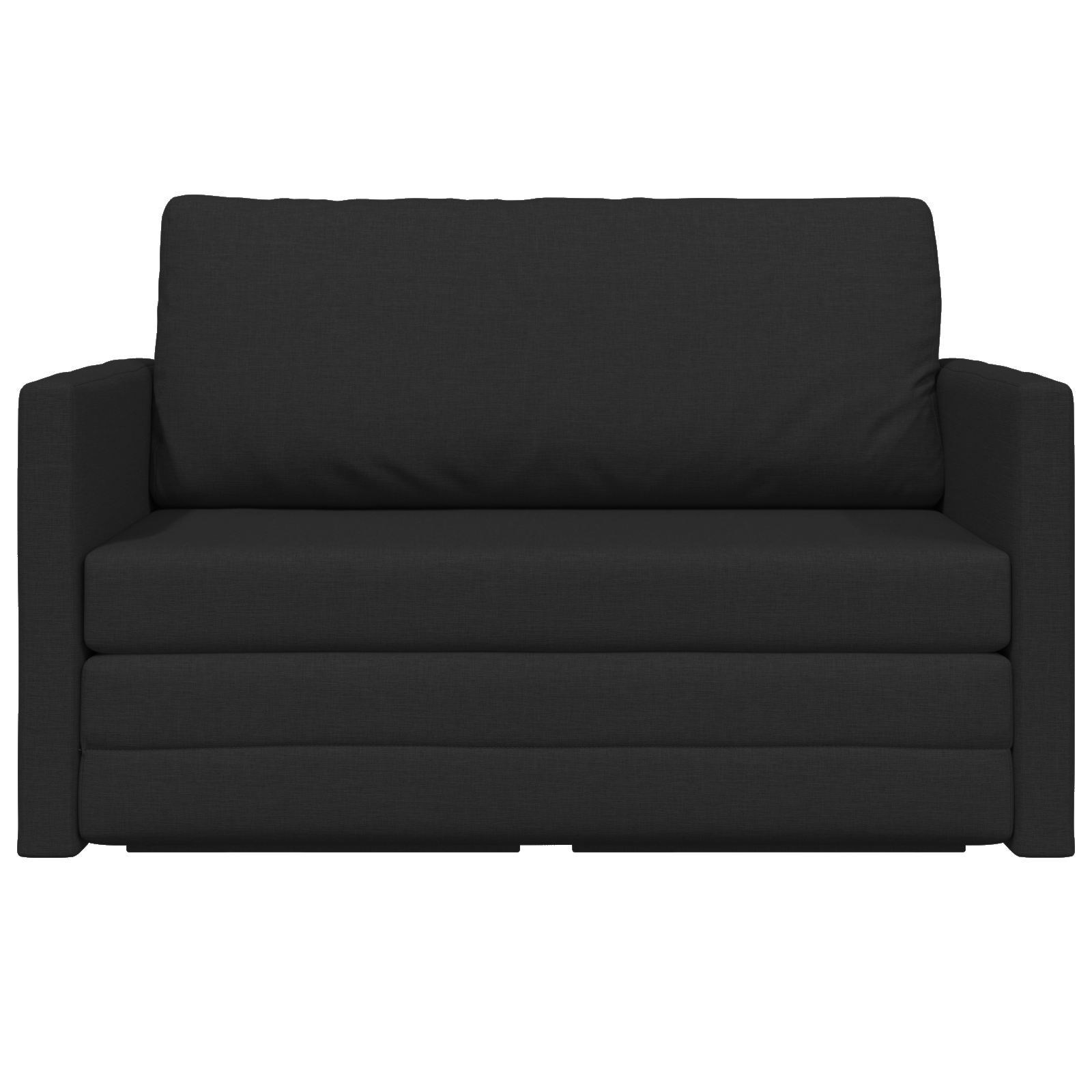 Floor Sofa Bed 2-in-1 Black 124x71x78 cm Fabric - Image 6