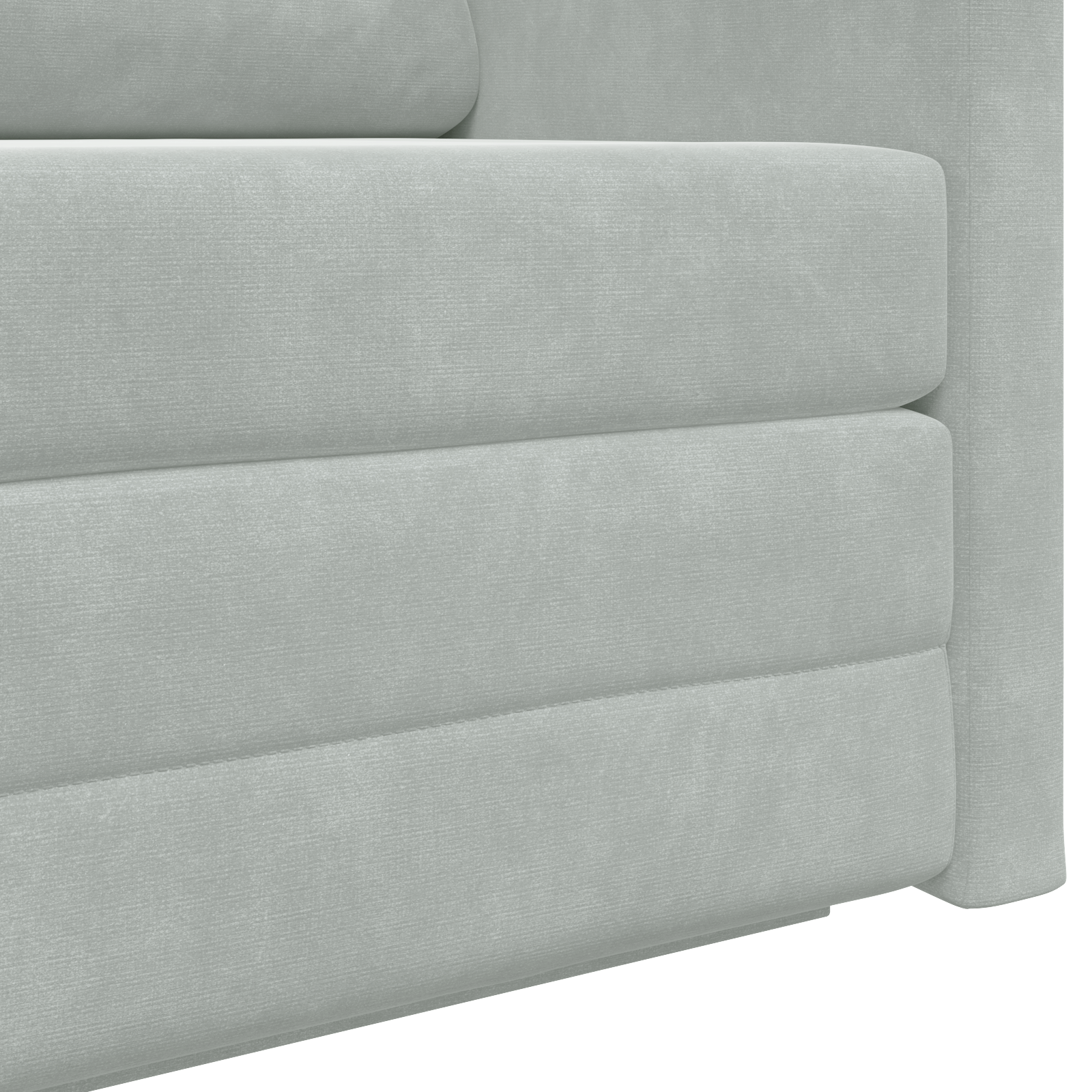 Floor Sofa Bed 2-in-1 Light Grey 124x204x61 cm Velvet - Image 10