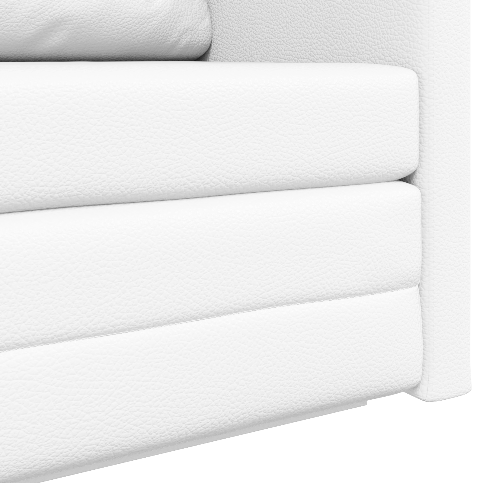 Floor Sofa Bed 2-in-1 White 124x71x78 cm Artificial Leather - Image 10