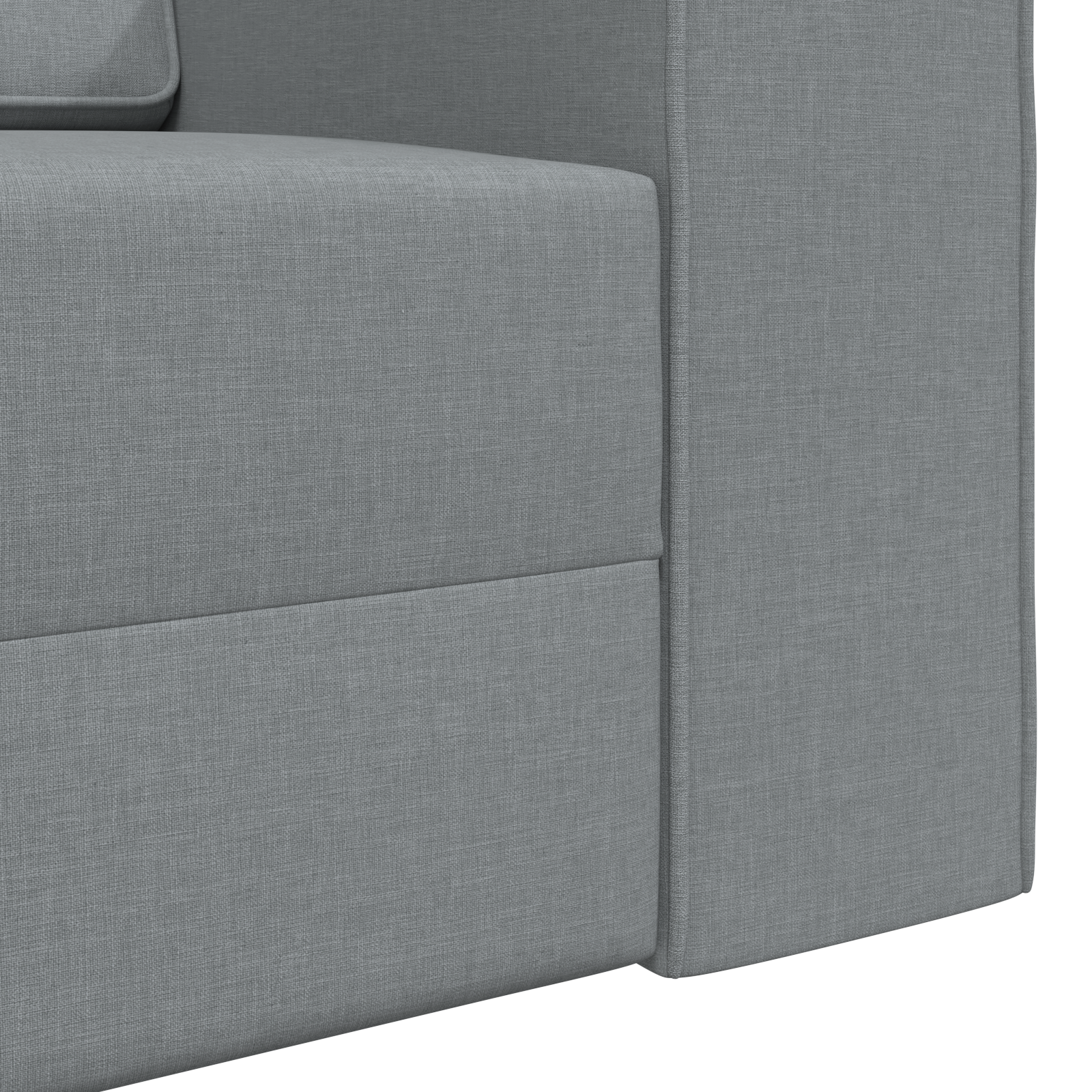 Floor Sofa Bed 2-in-1 Light Grey 245x150x60.5 cm Fabric - Image 9