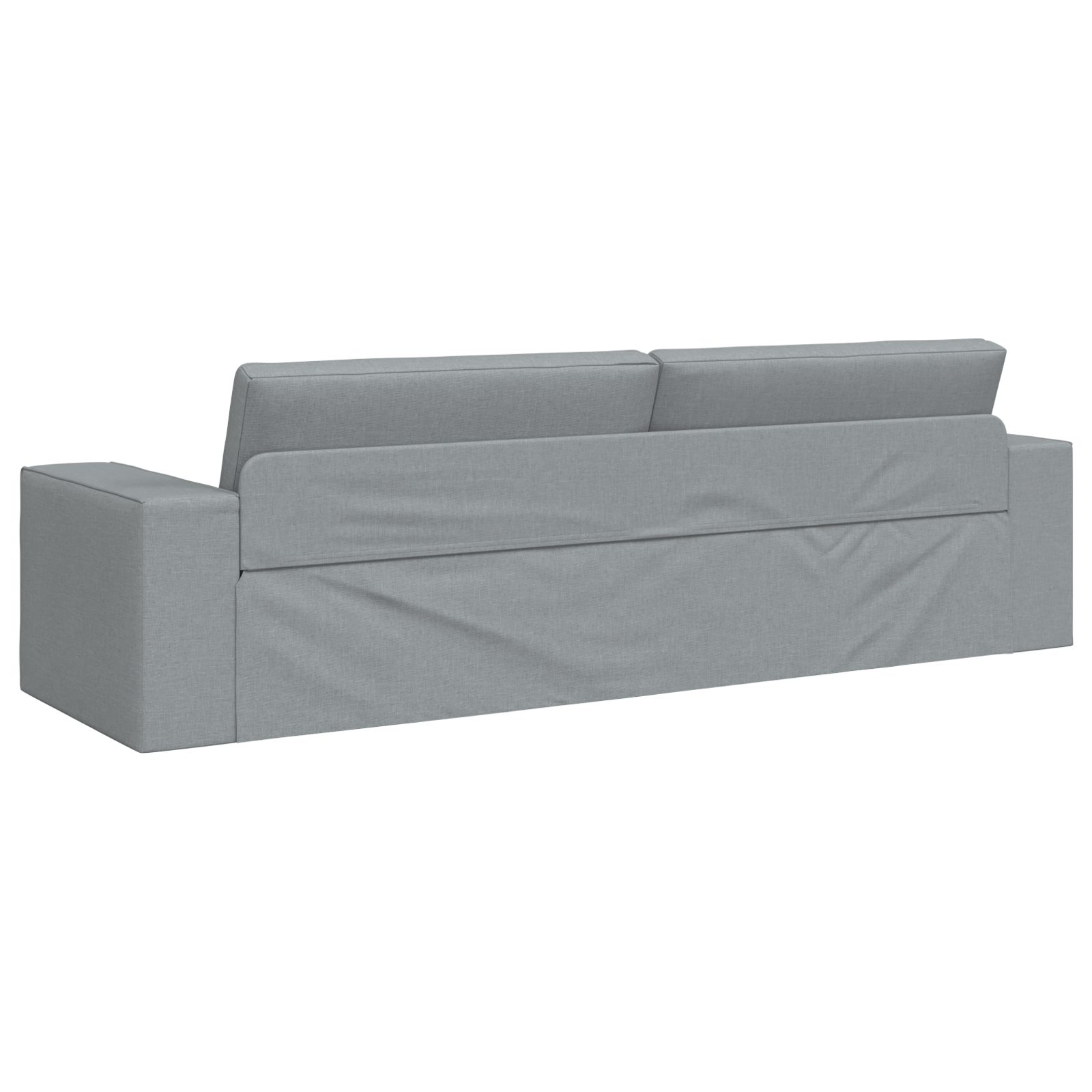 Floor Sofa Bed 2-in-1 Light Grey 245x150x60.5 cm Fabric - Image 7