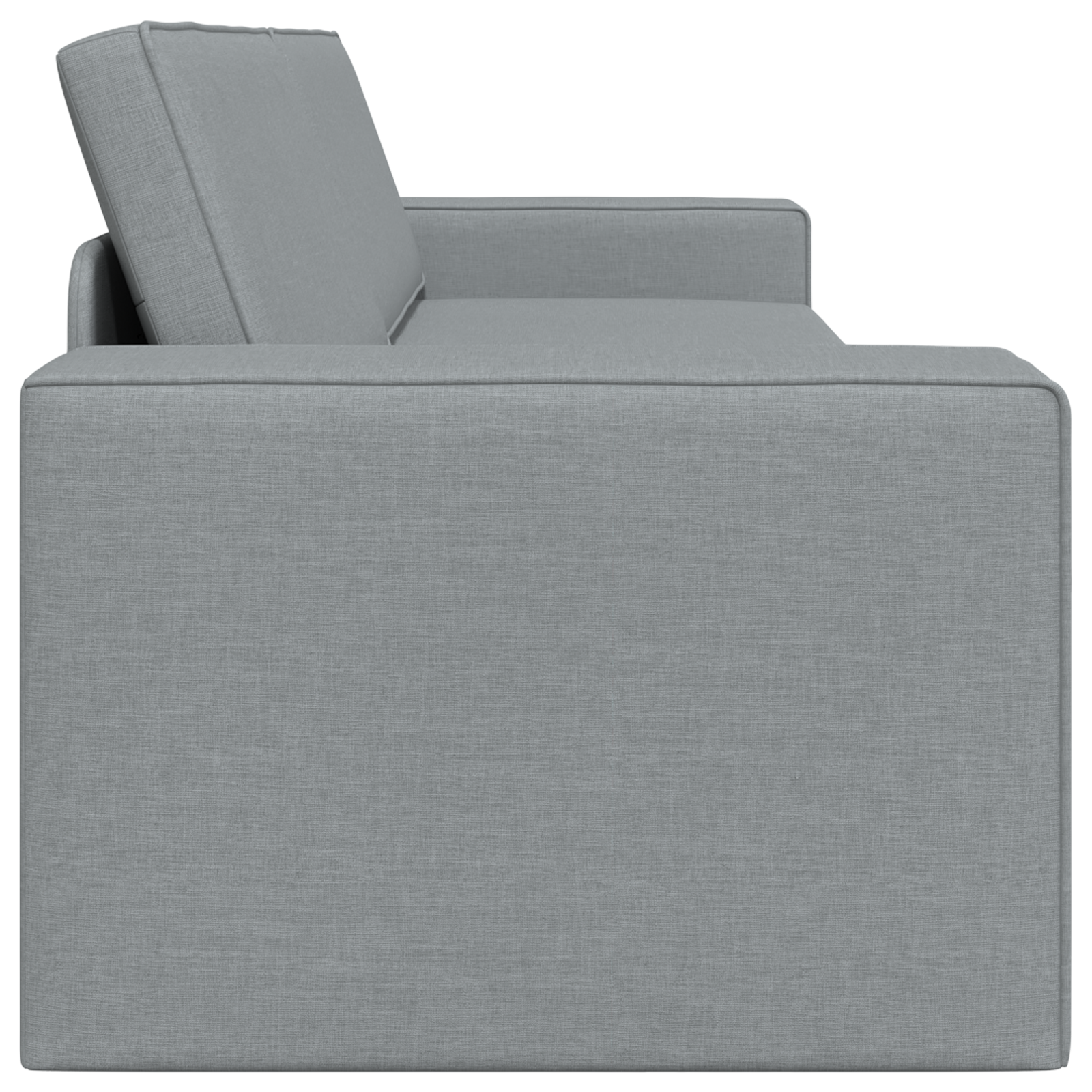 Floor Sofa Bed 2-in-1 Light Grey 245x150x60.5 cm Fabric - Image 6