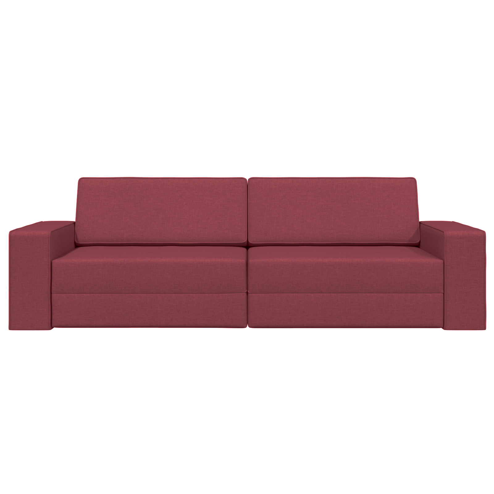 Floor Sofa Bed 2-in-1 Wine Red 245x150x60.5 cm Fabric - Image 5