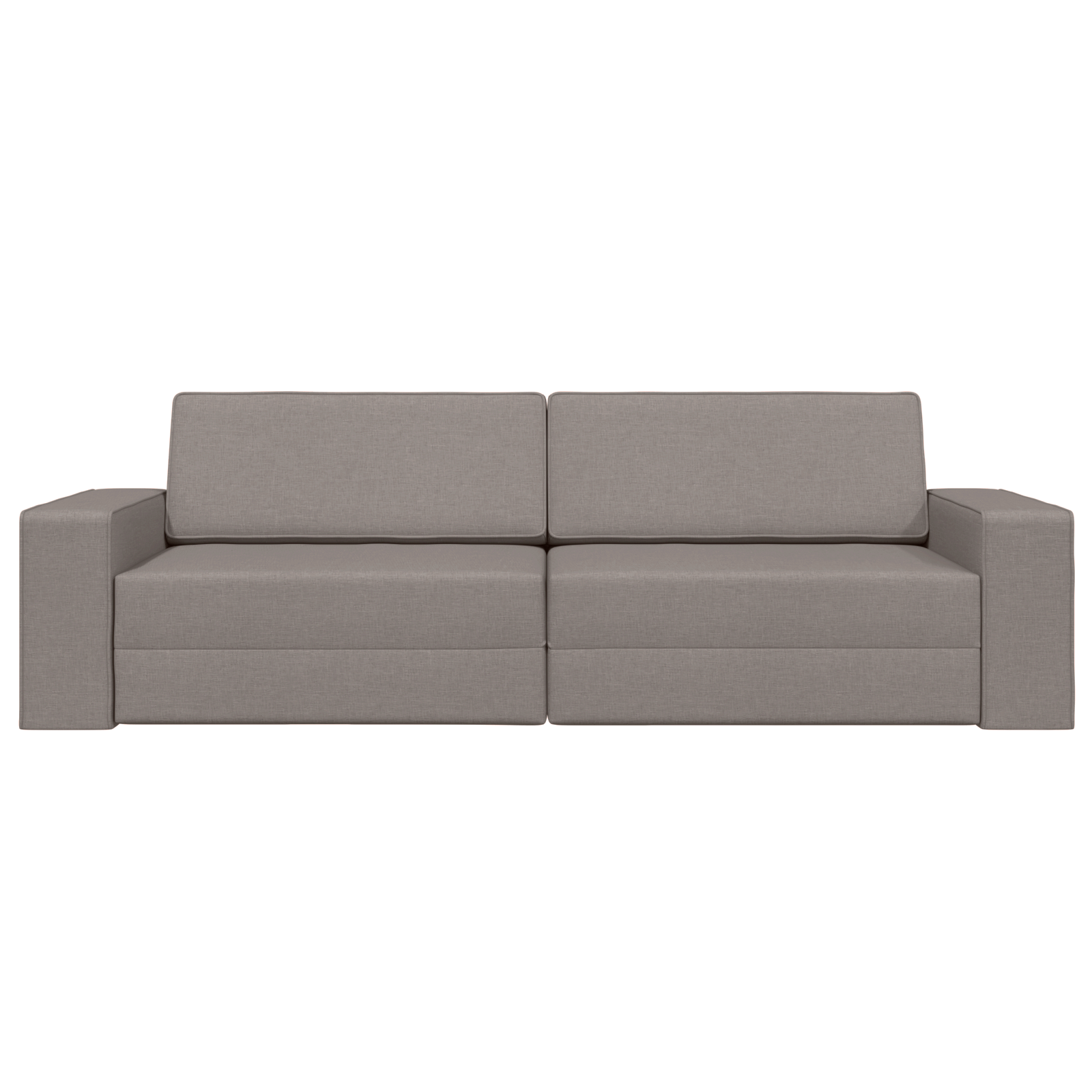 Floor Sofa Bed 2-in-1 Taupe 245x150x60.5 cm Fabric - Image 5