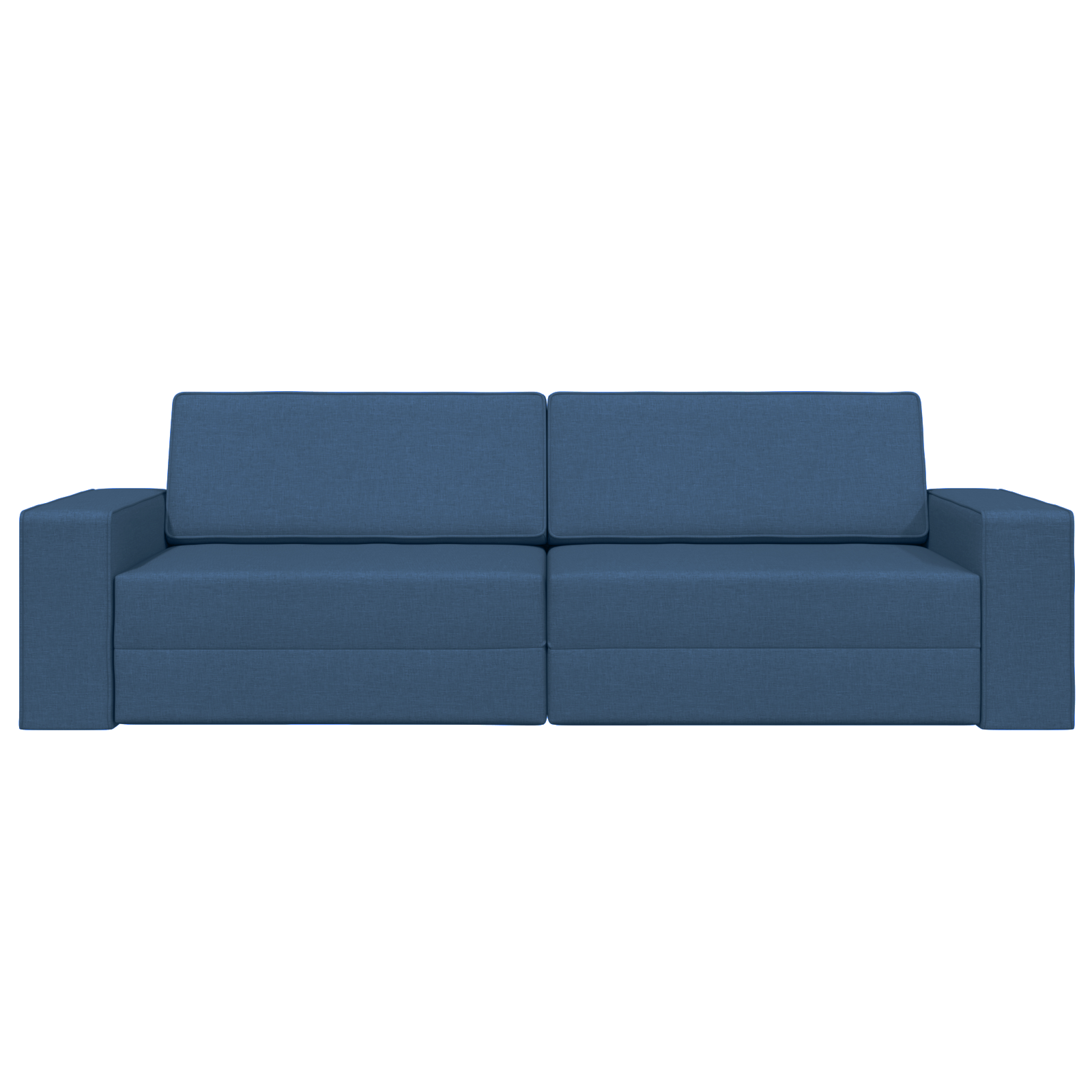 Floor Sofa Bed 2-in-1 Blue 245x150x60.5 cm Fabric - Image 5
