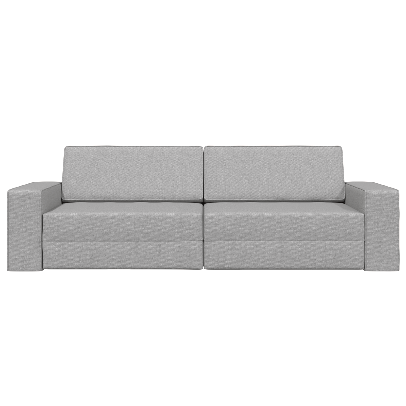 Floor Sofa Bed 2-in-1 Cloud Grey 245x150x60.5 cm Fabric - Image 5
