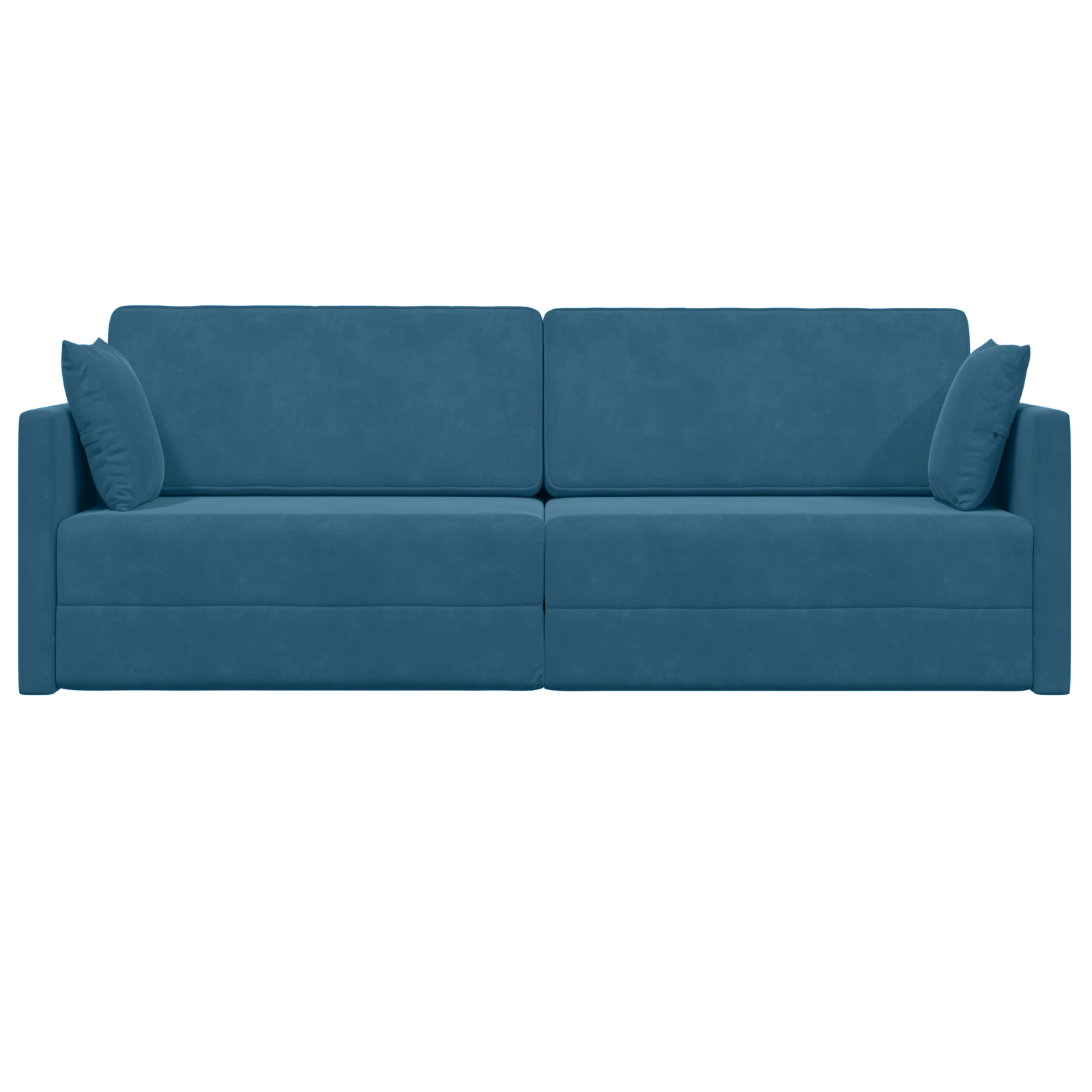 Floor Sofa Bed 2-in-1 Blue 213x144x60 cm Velvet - Image 6