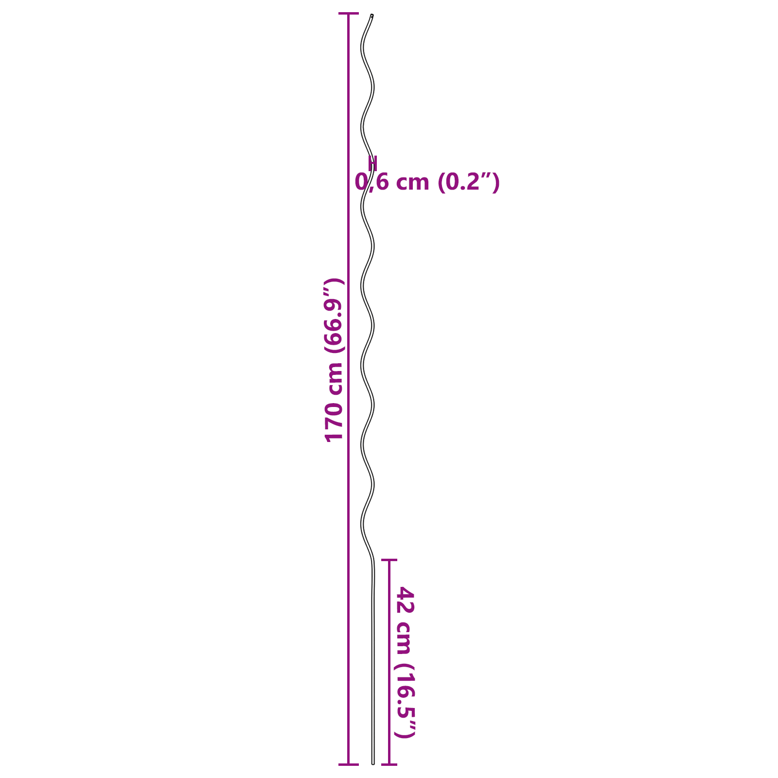 Spiralūs augalų palaikymo stulpeliai 20 vnt 170 cm Plienas - Image 8