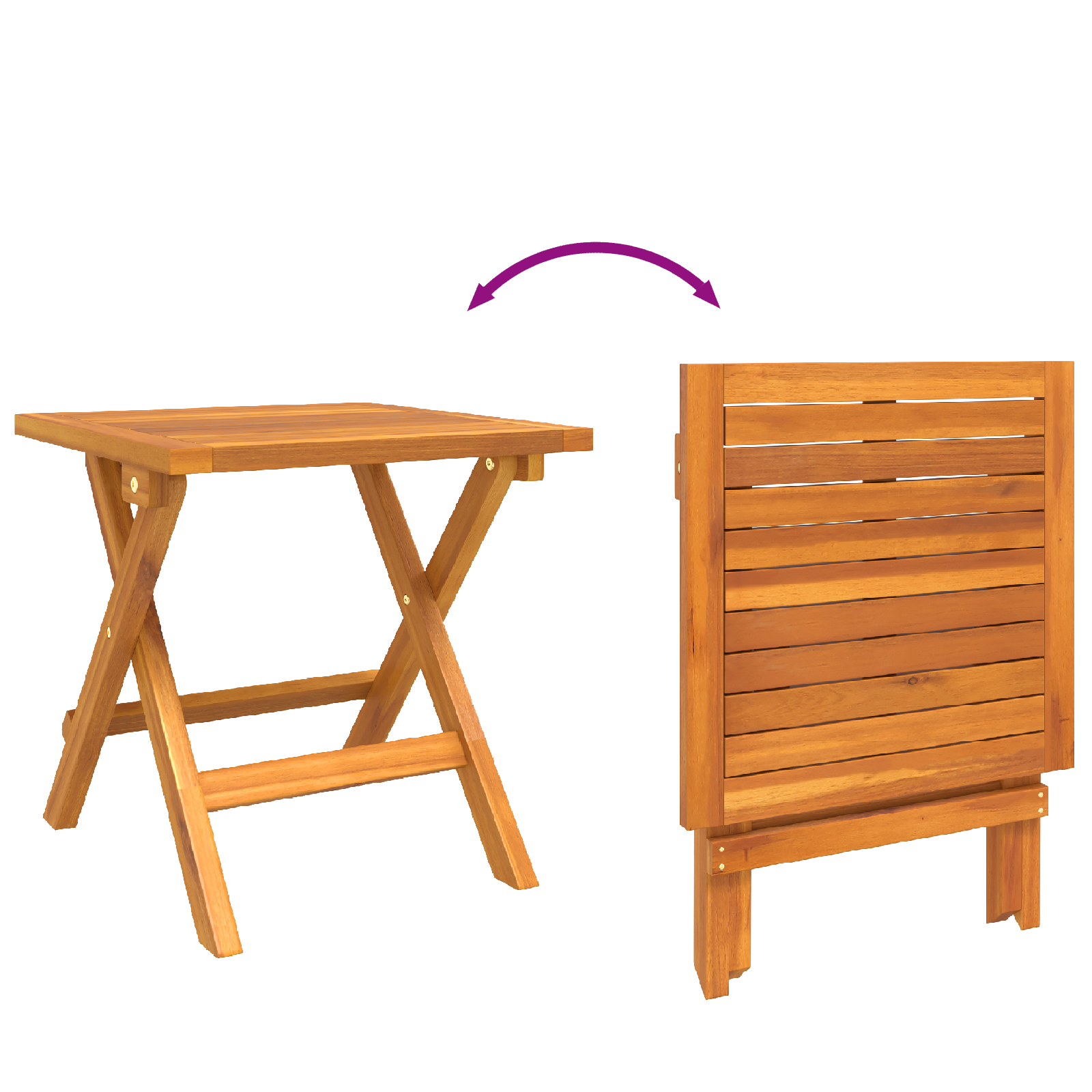 3 dalių saulės gultas su šoniniu staliuku, pagamintas iš kietos akacijos medienos - Image 11