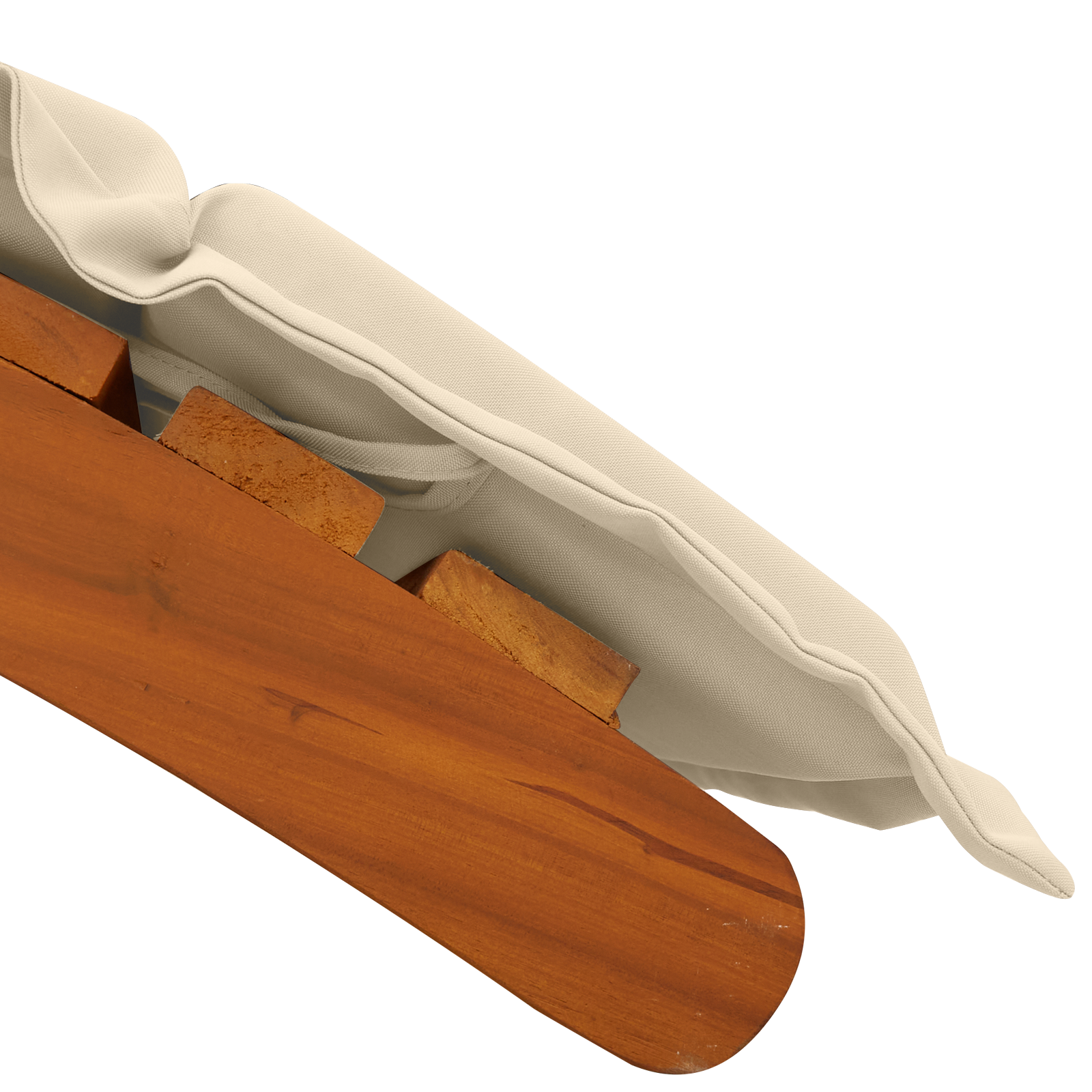 Шезлонги с възглавници 2 бр Бежов Масивна акациева дървесина - Image 11