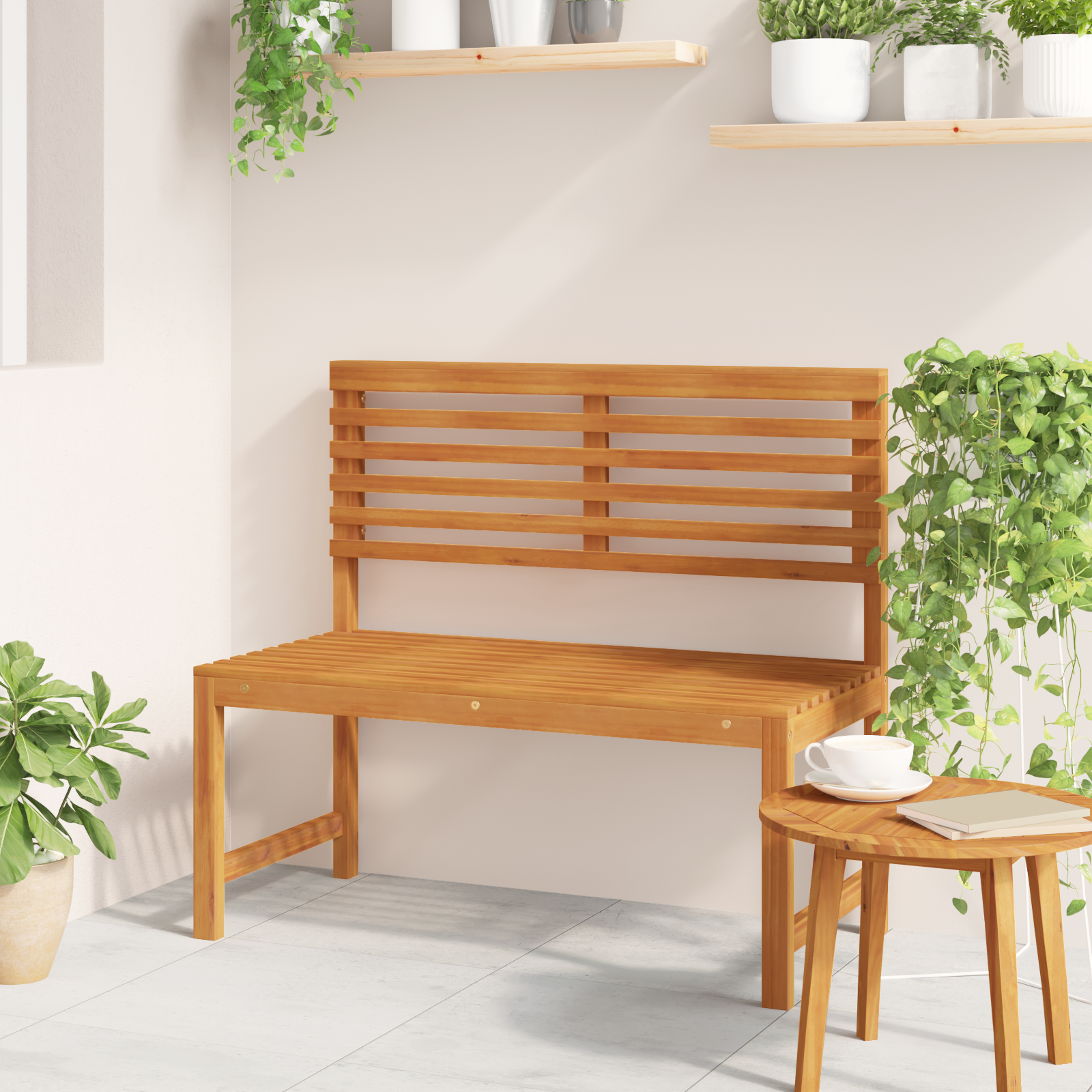 Thumbnail - vidaXL Gartenbank 100x50x91 cm Massivholz Akazie