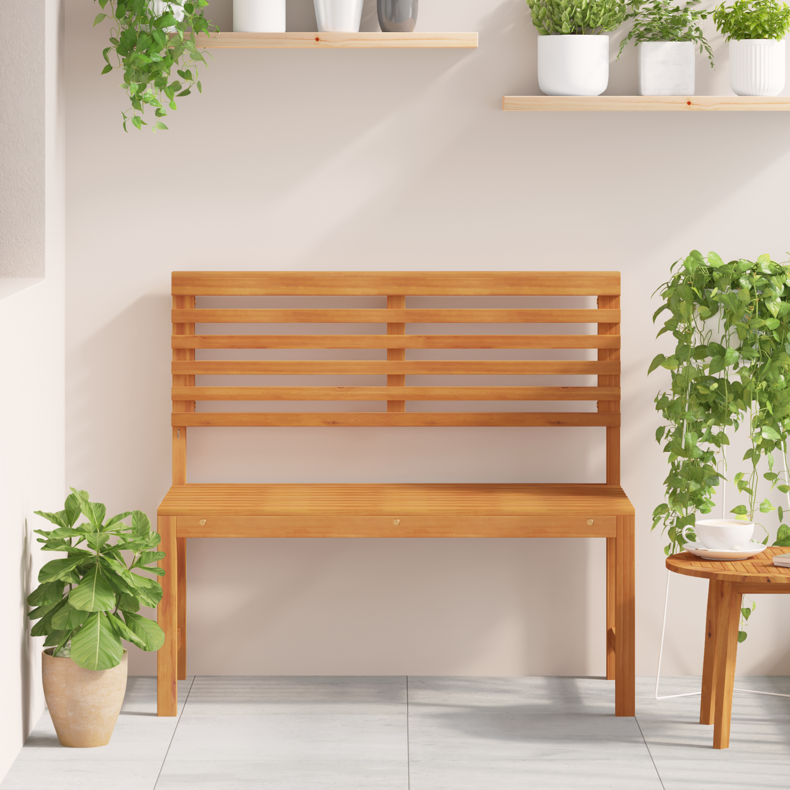 Garden Bench 100x50x91 cm Solid Wood Acacia - Image 3