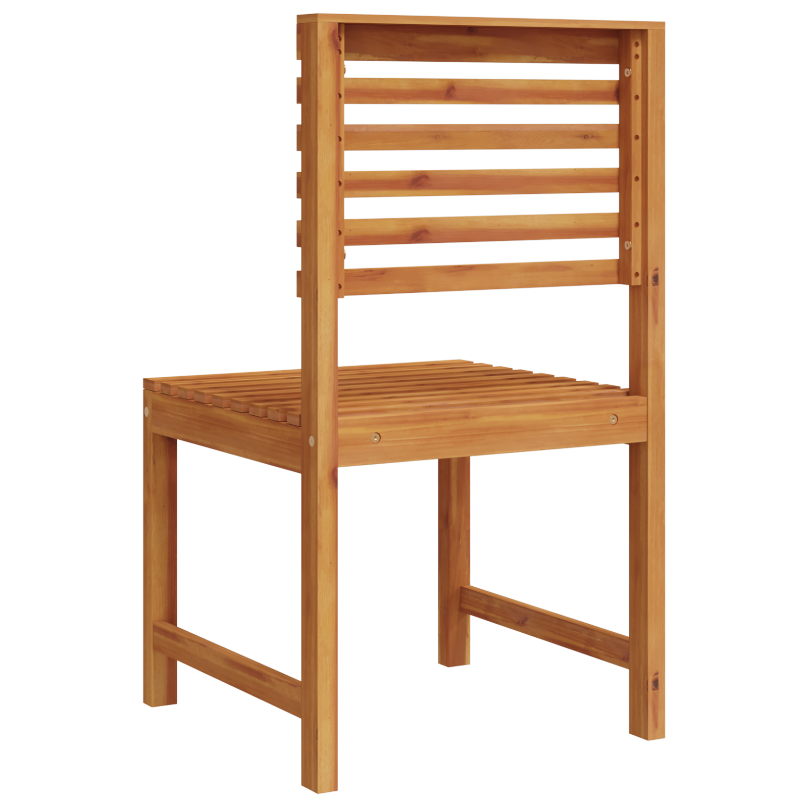 Garden Chairs Without Arms - Set of 2 in Solid Acacia Wood - Image 4