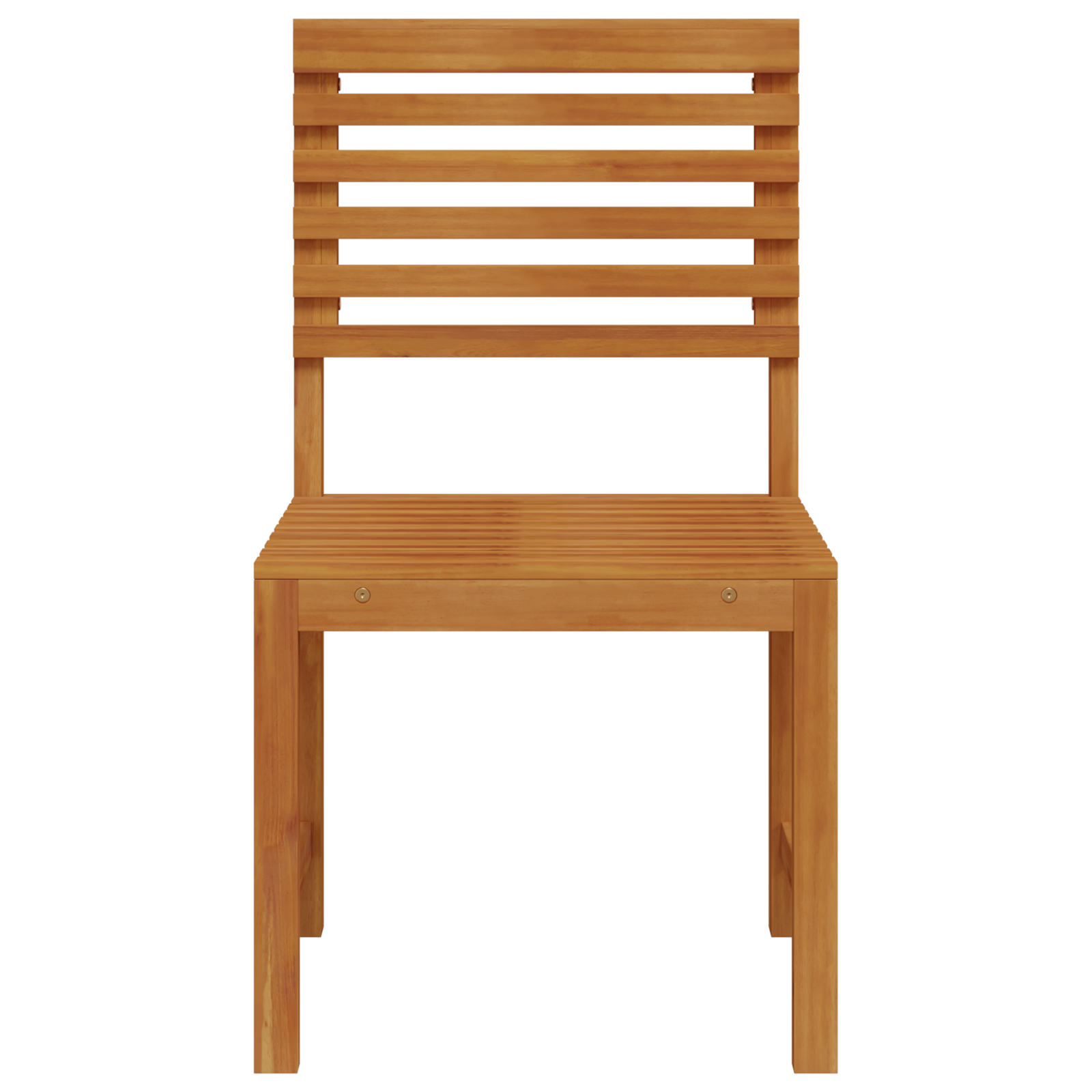 Garden Chairs Without Arms - Set of 2 in Solid Acacia Wood - Image 5