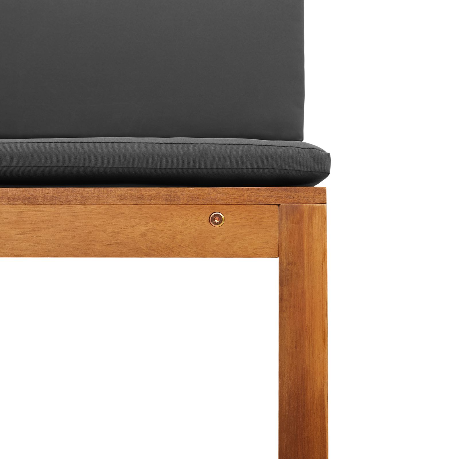 Garden Chairs without Arms with Cushions - Set of 2 - Solid Acacia Wood - Image 7