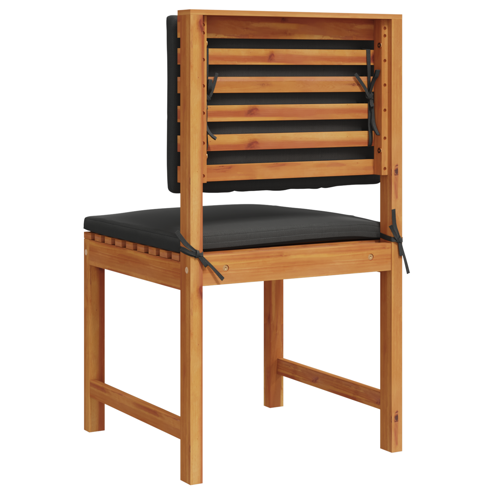 Garden Chairs without Arms with Cushions - Set of 2 - Solid Acacia Wood - Image 6