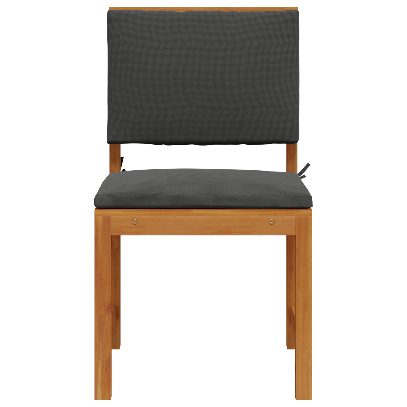 Garden Chairs without Arms with Cushions - Set of 2 - Solid Acacia Wood - Image 4