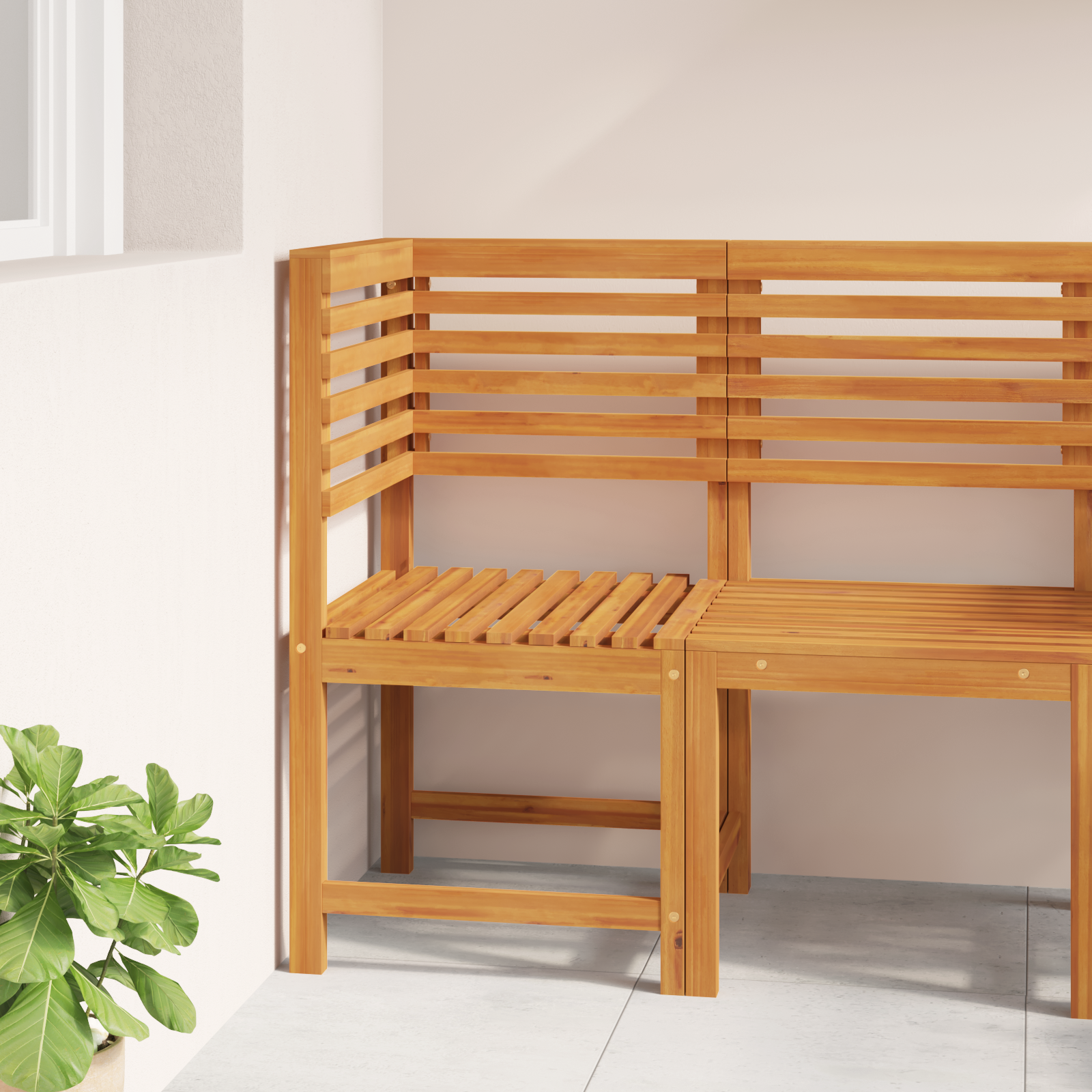 Garden Chair Corner Solid Wood Acacia - Image 3