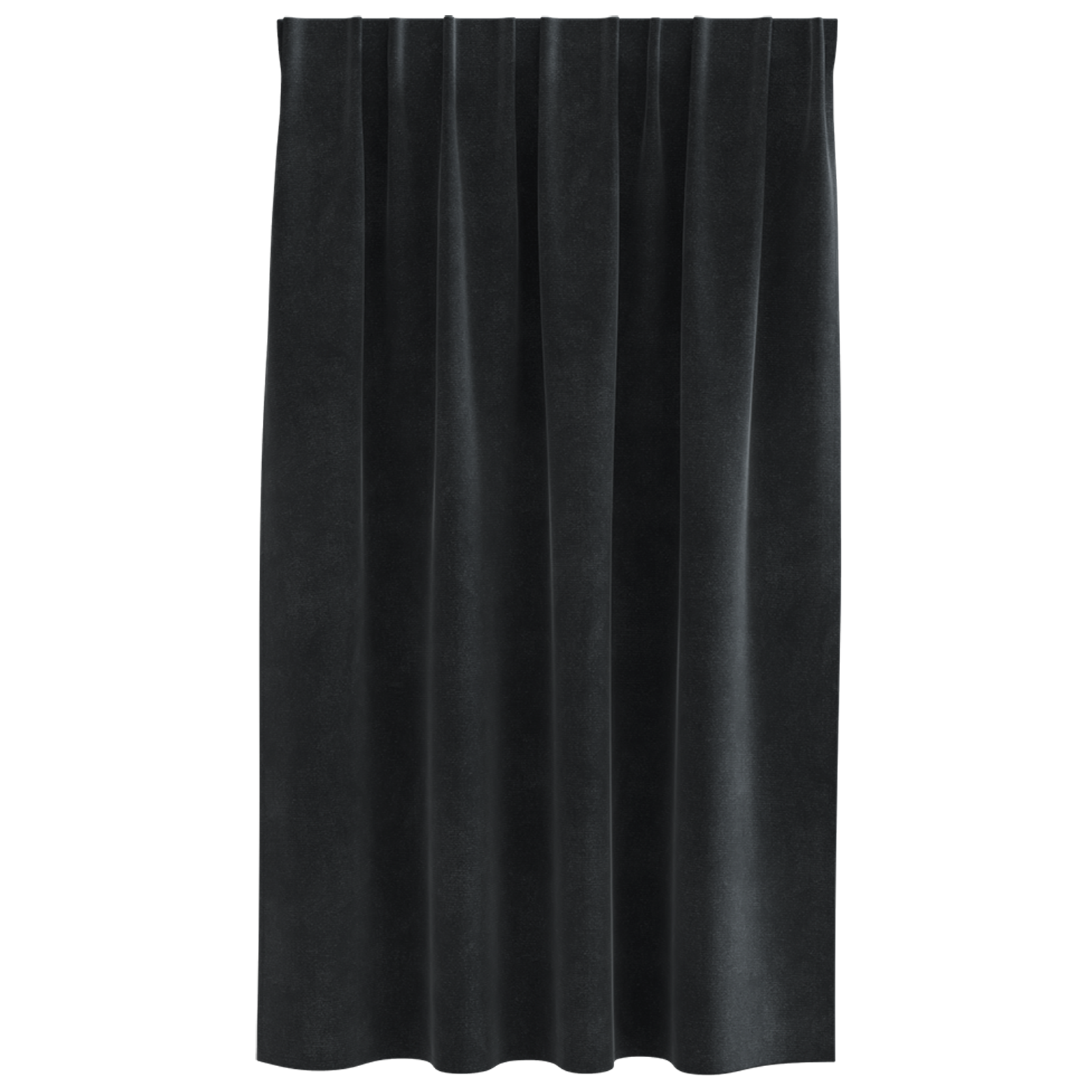 Blackout Curtains with Top Tape 2 pcs Black Velvet - Image 3