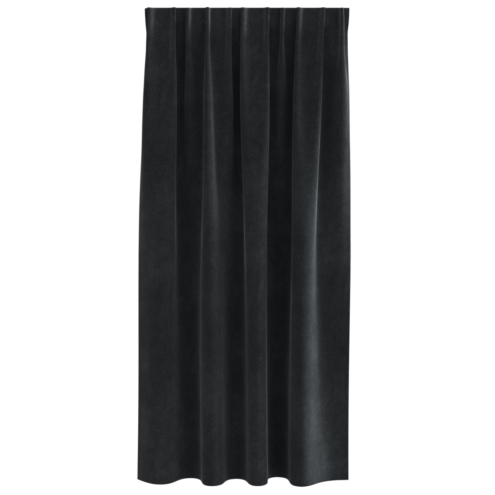 Blackout Curtains with Top Tape 2 pcs Black Velvet - Image 3