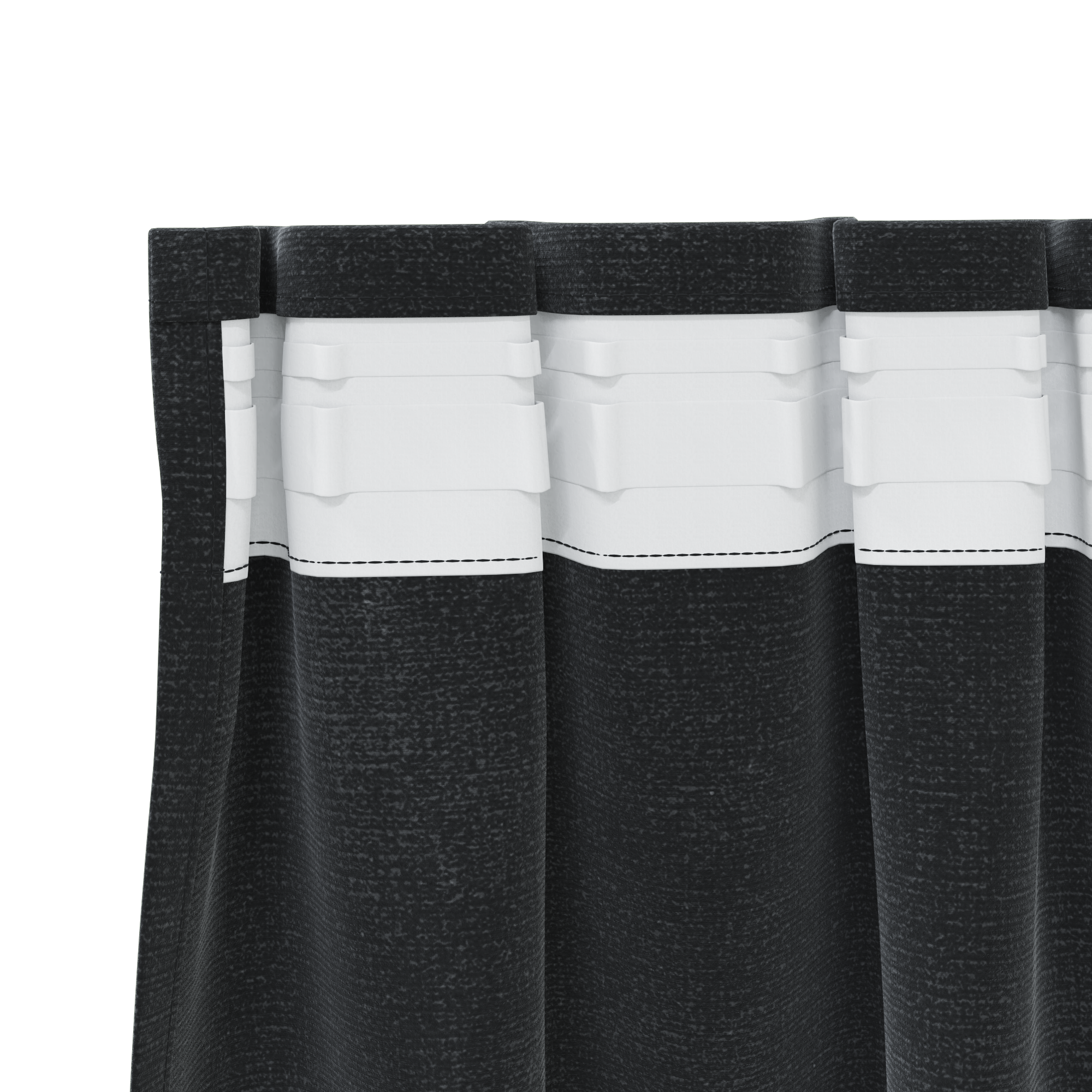 Blackout Curtains with Top Tape 2 pcs Black Velvet - Image 4