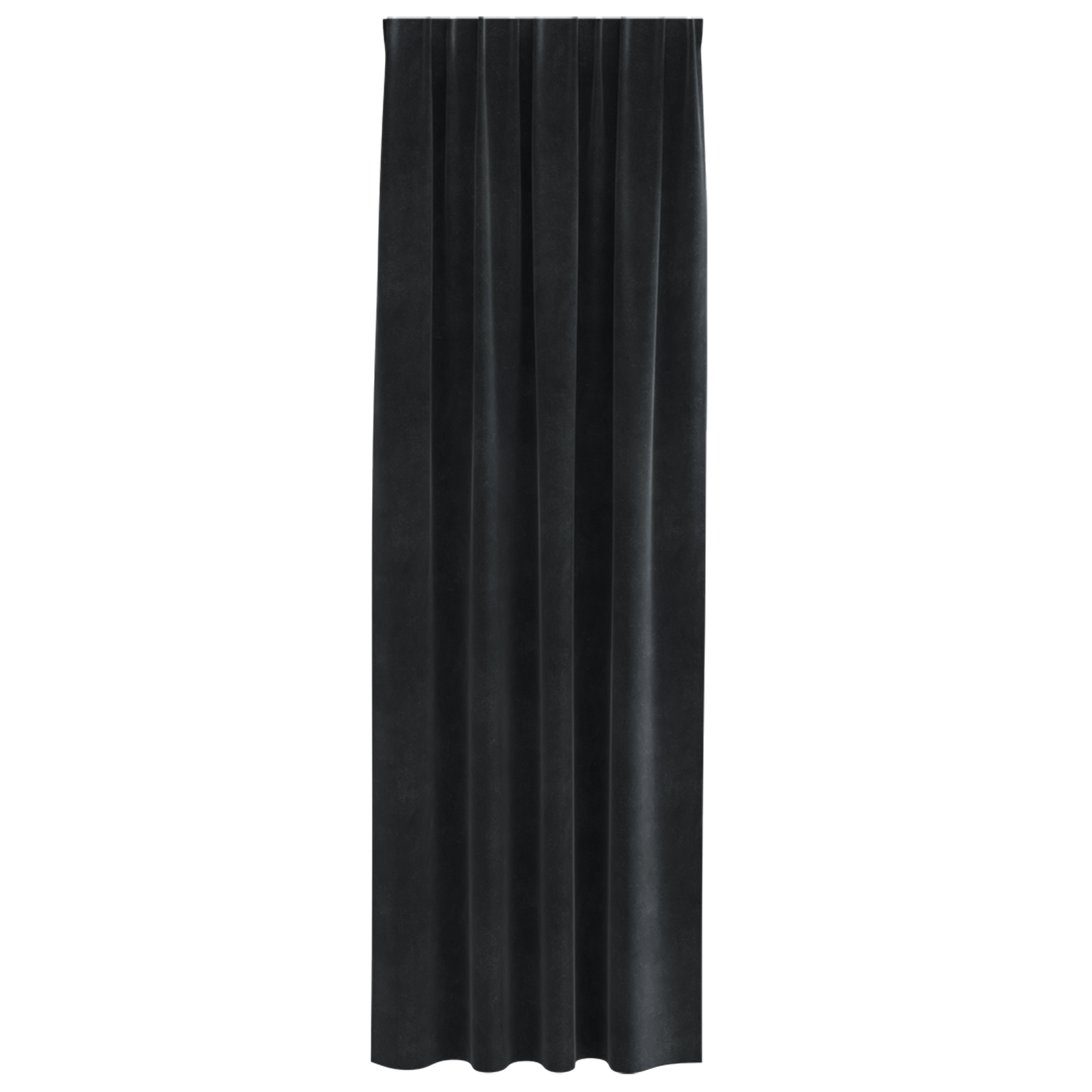 Blackout Curtains with Top Tape 2 pcs Black Velvet - Image 3
