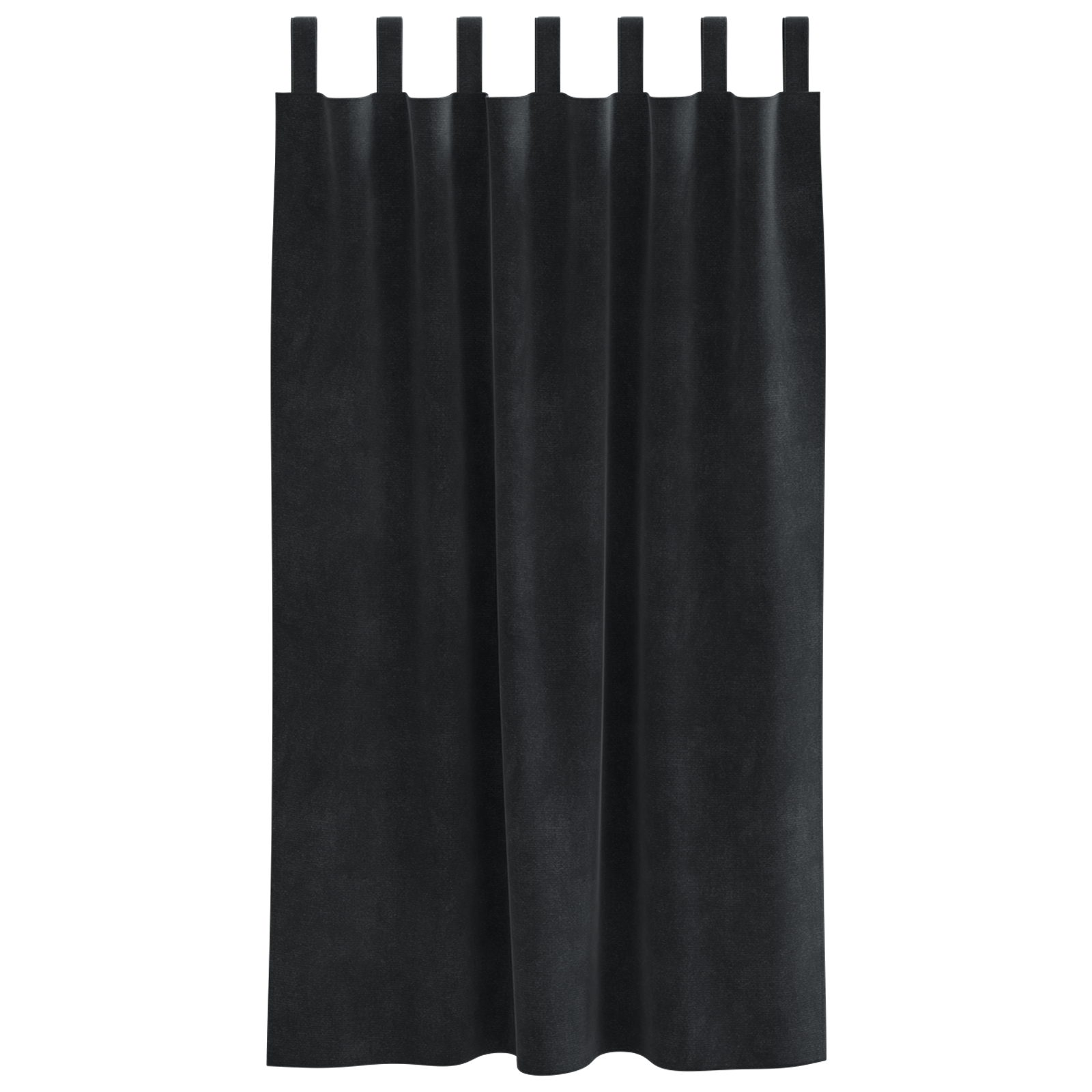 Blackout Curtains with Hanging Loops 2 pcs Black Velvet - Image 3