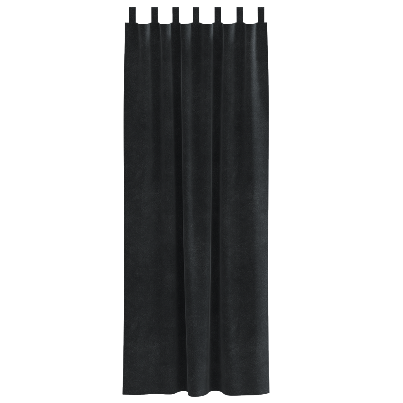 Juodosios užuolaidos su pakabinimo kilpomis 2 vnt. Juodas aksomas - Image 3