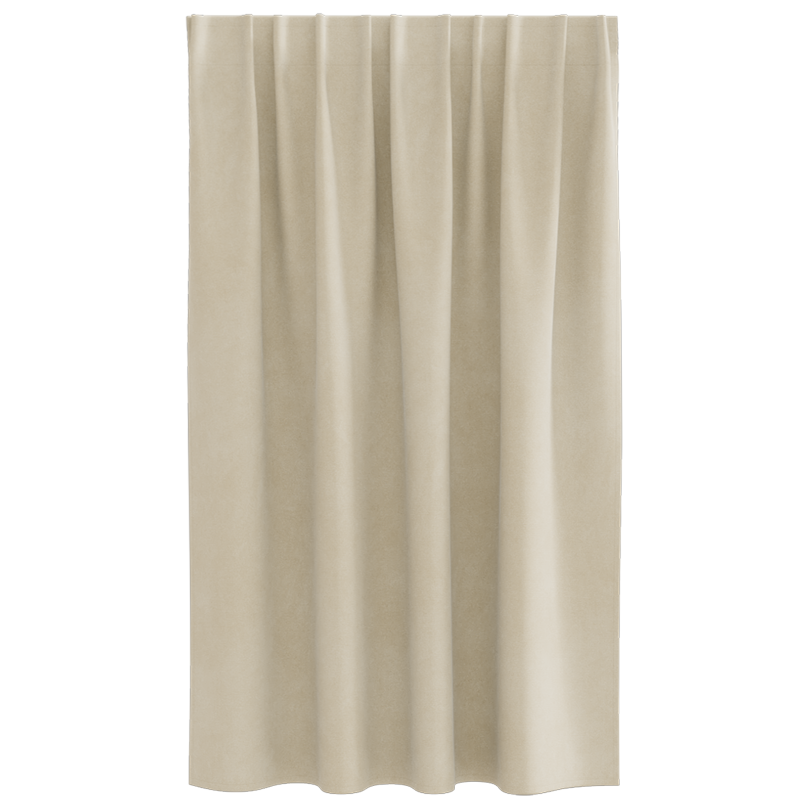 Blackout Curtains with Top Tape 2 pcs Cream Velvet - Image 3