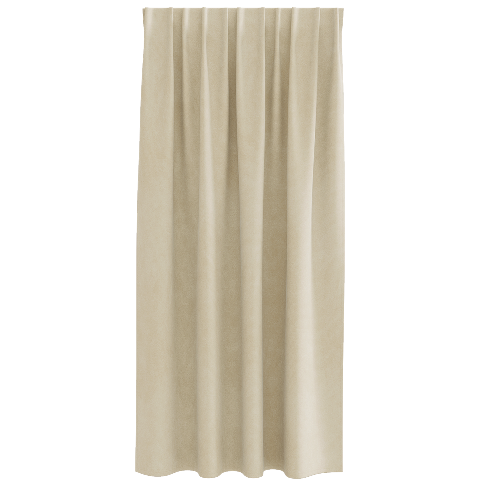 Blackout Curtains with Top Tape 2 pcs Cream Velvet - Image 3