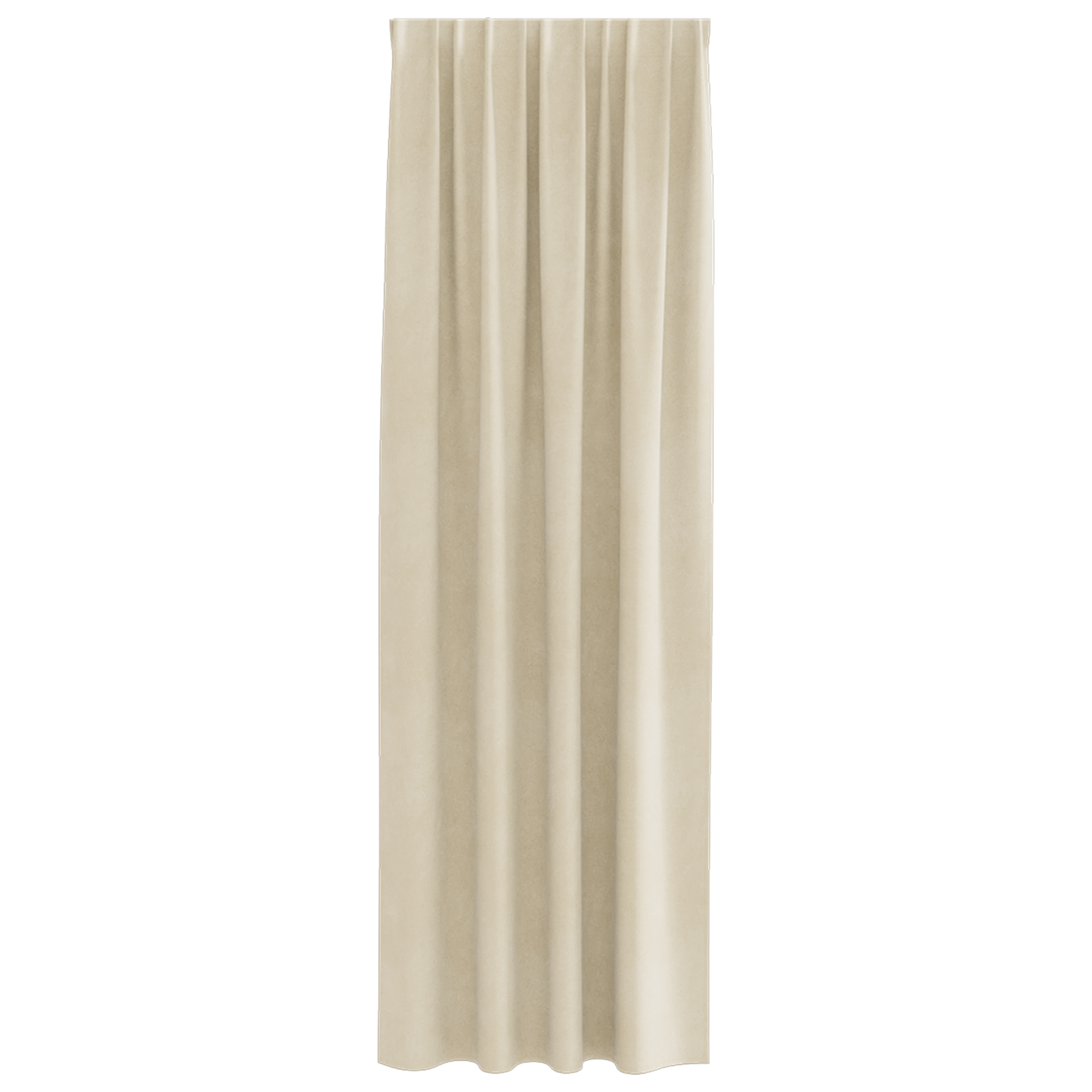 Blackout Curtains with Top Tape 2 pcs Cream Velvet - Image 3
