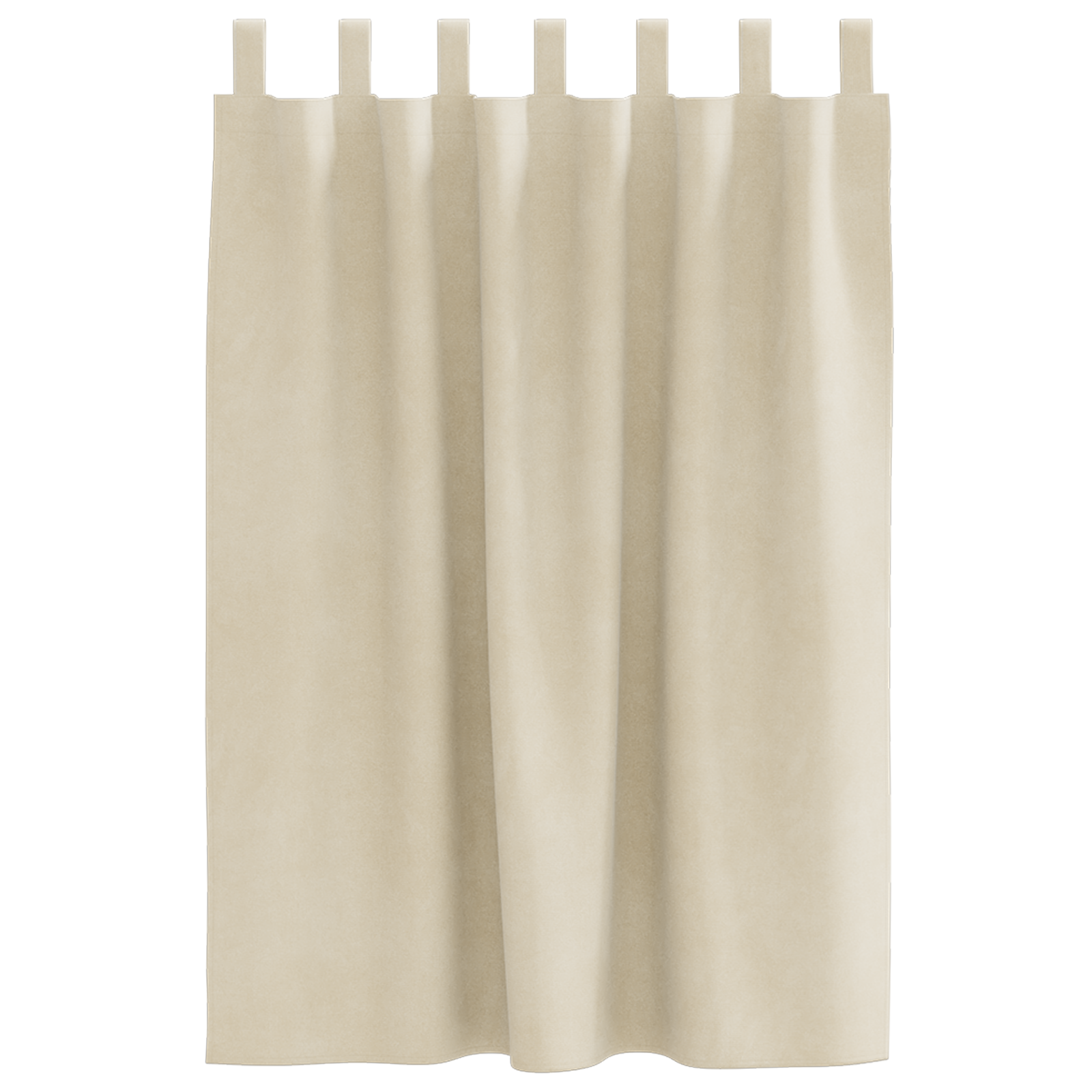 Blackout Curtains with Hanging Loops 2 pcs Cream Velvet - Image 3