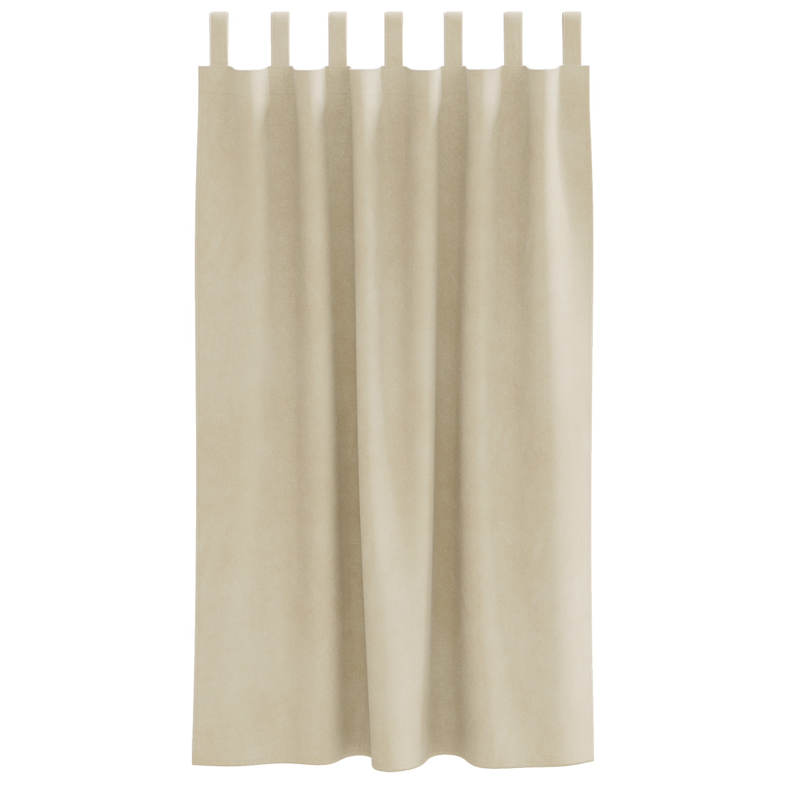Blackout Curtains with Hanging Loops 2 pcs Cream Velvet - Image 3