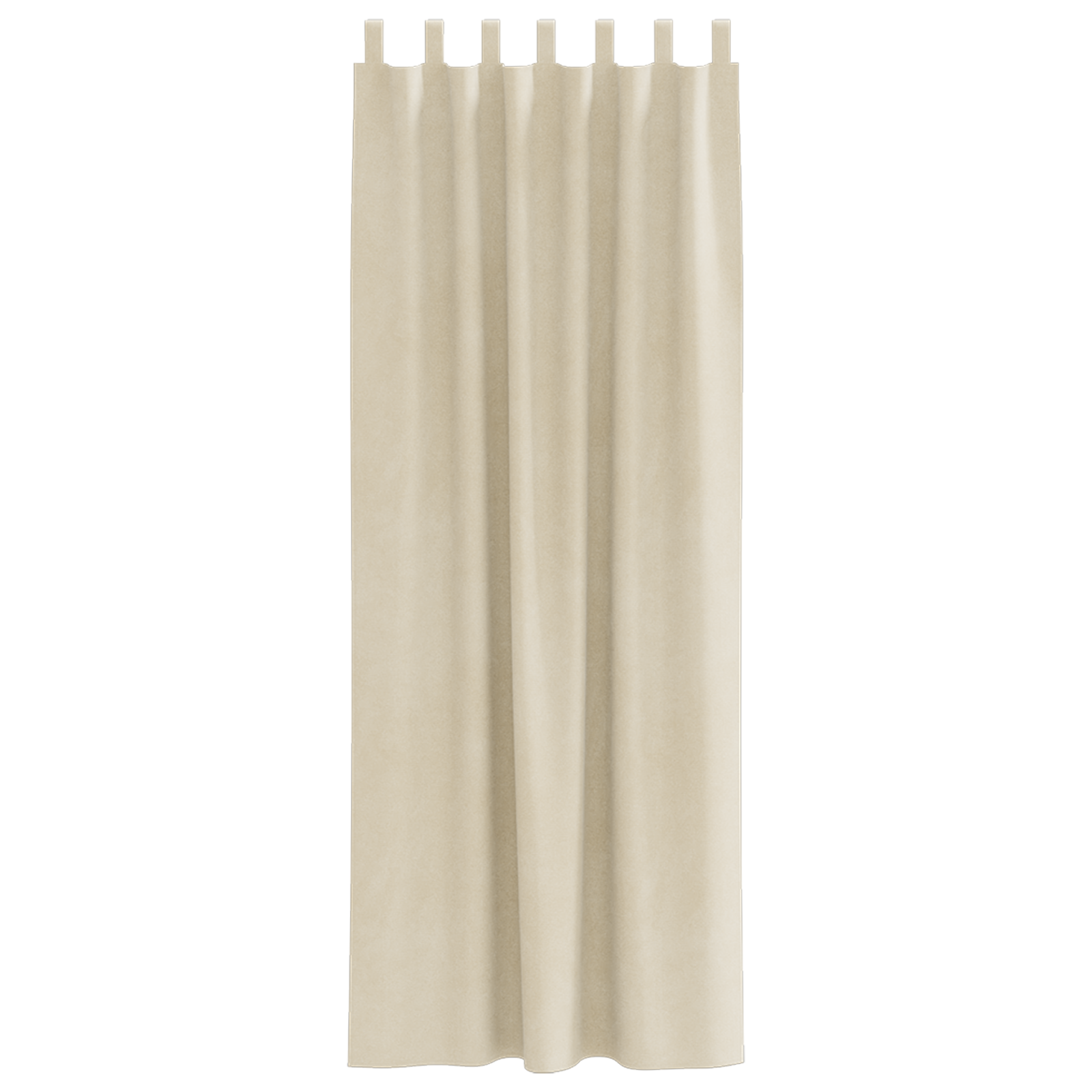 Blackout Curtains with Hanging Loops 2 pcs Cream Velvet - Image 3