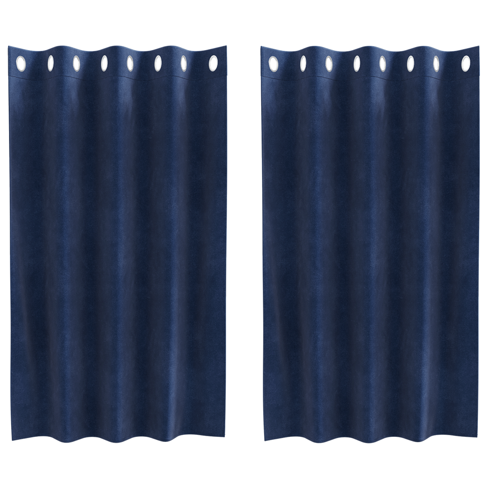 Blackout Curtains with Eyelets 2 pcs Dark Blue Velvet - Image 2