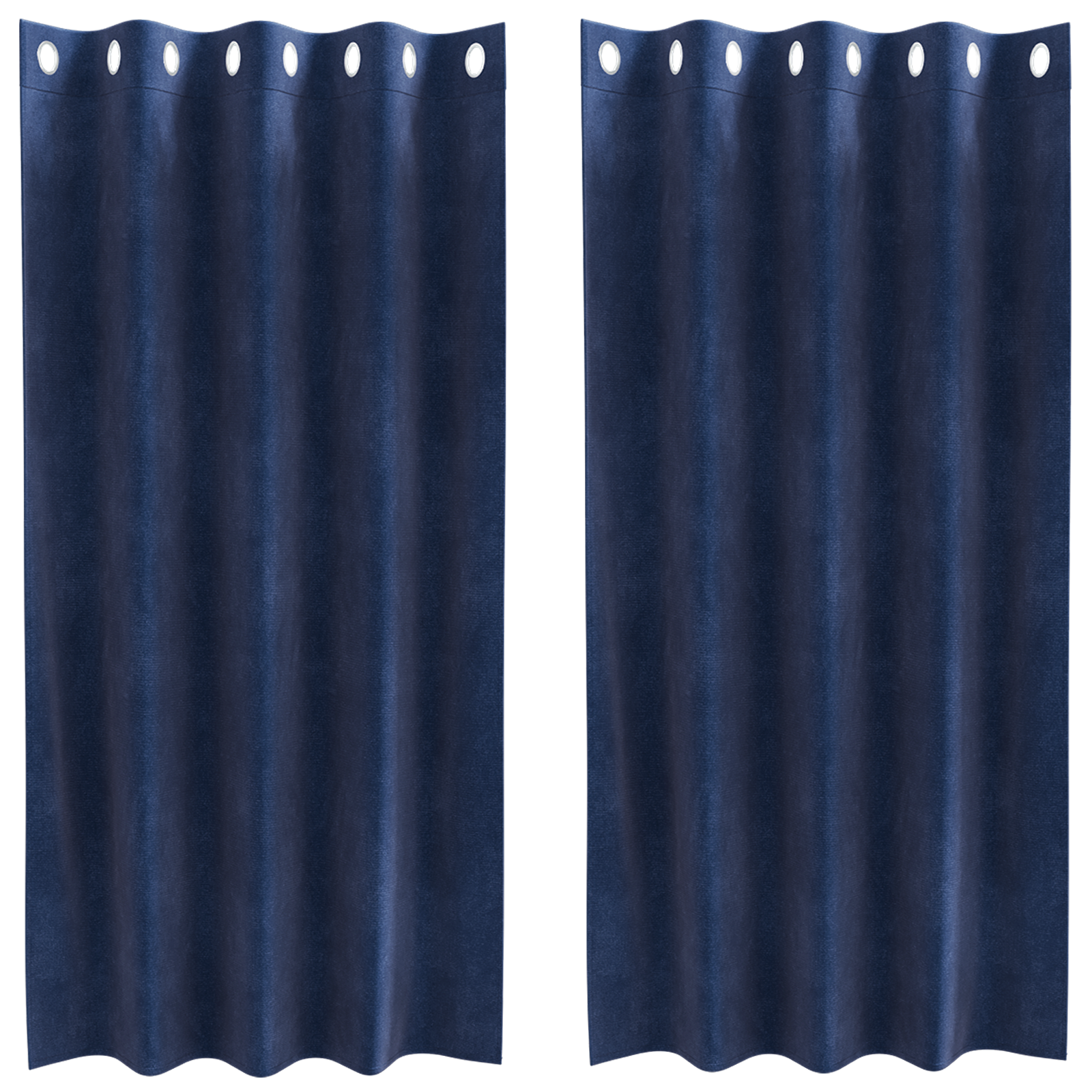 Blackout Curtains with Eyelets 2 pcs Dark Blue Velvet - Image 2