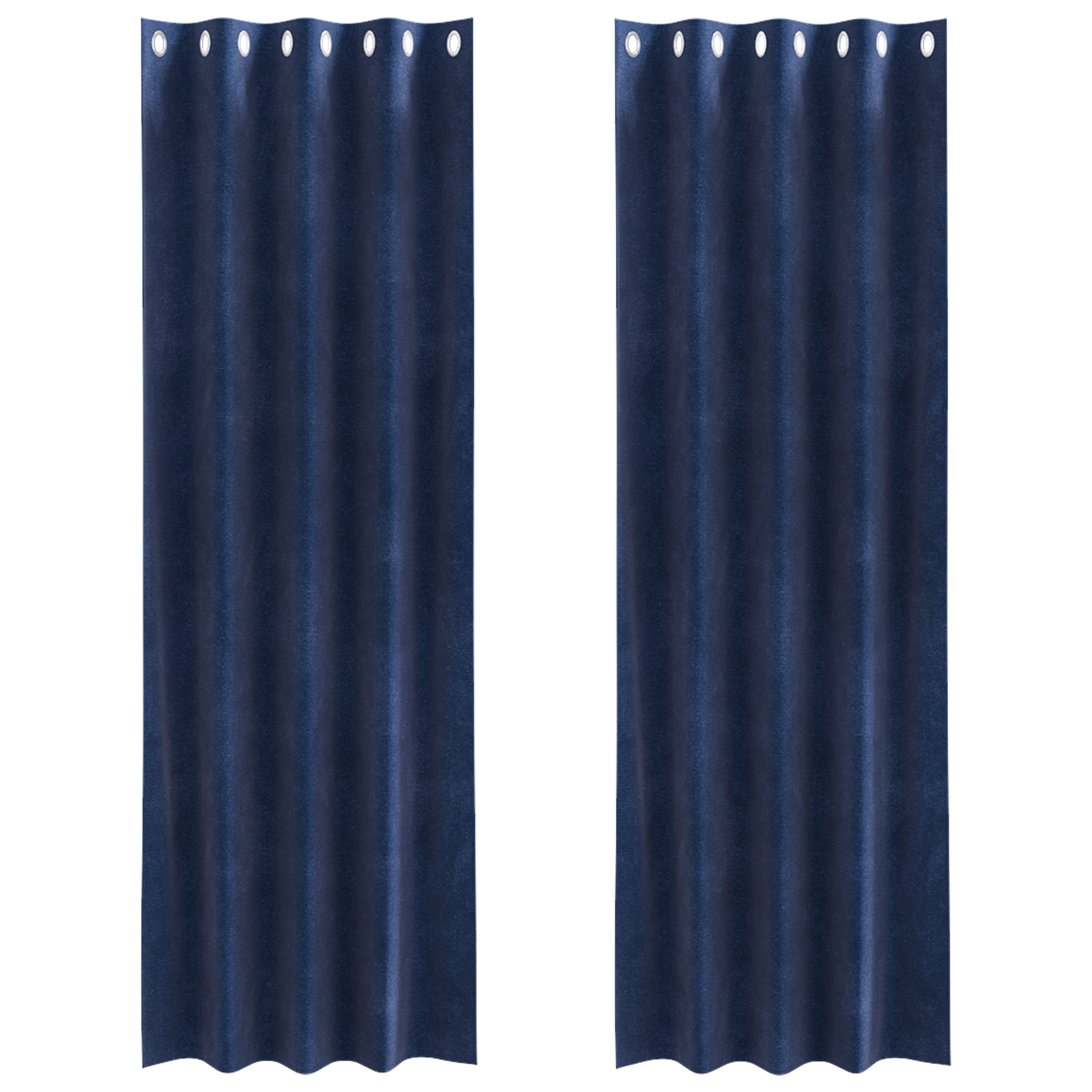 Blackout Curtains with Eyelets 2 pcs Dark Blue Velvet - Image 2
