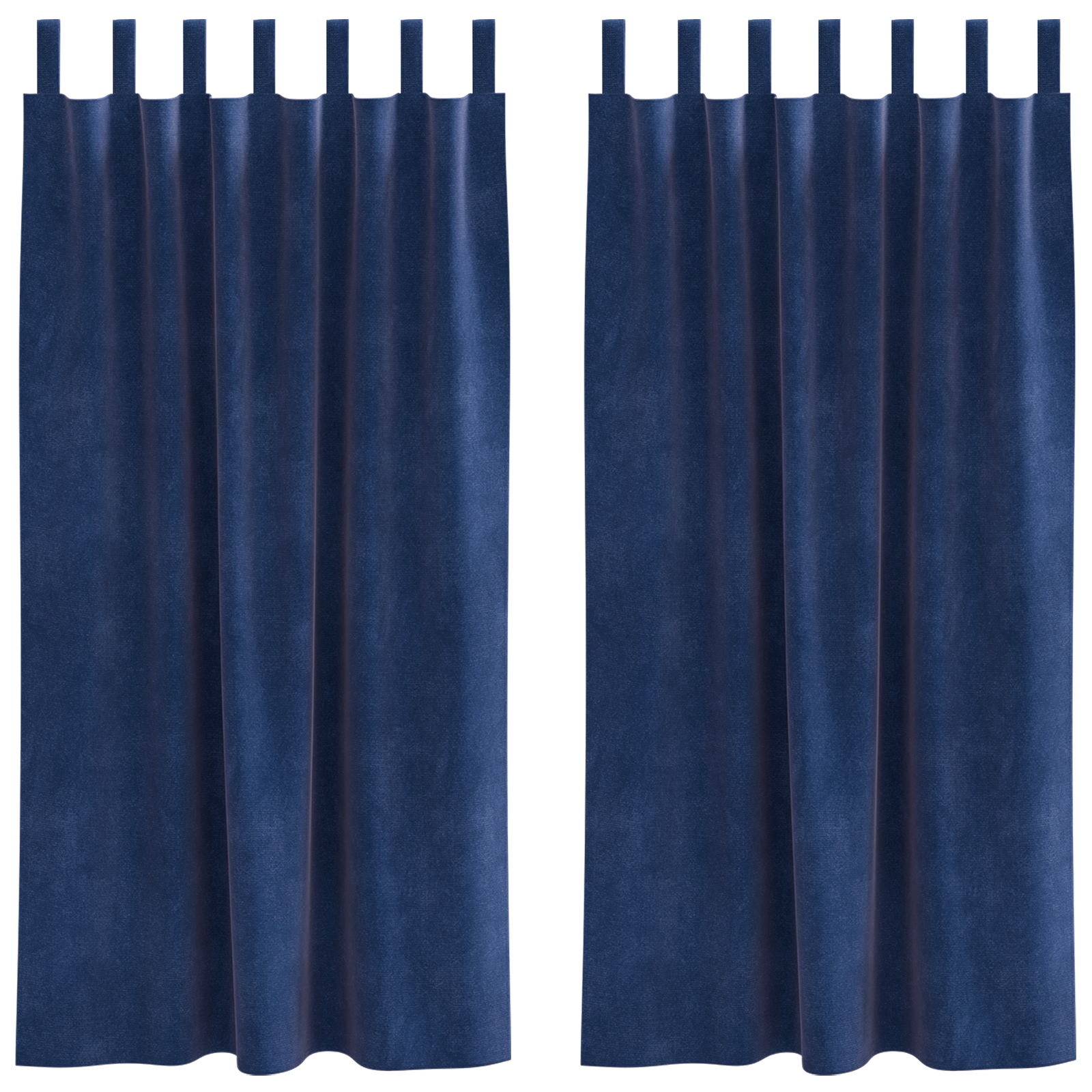 Blackout Curtains with Hanging Loops 2 pcs Dark Blue Velvet - Image 2