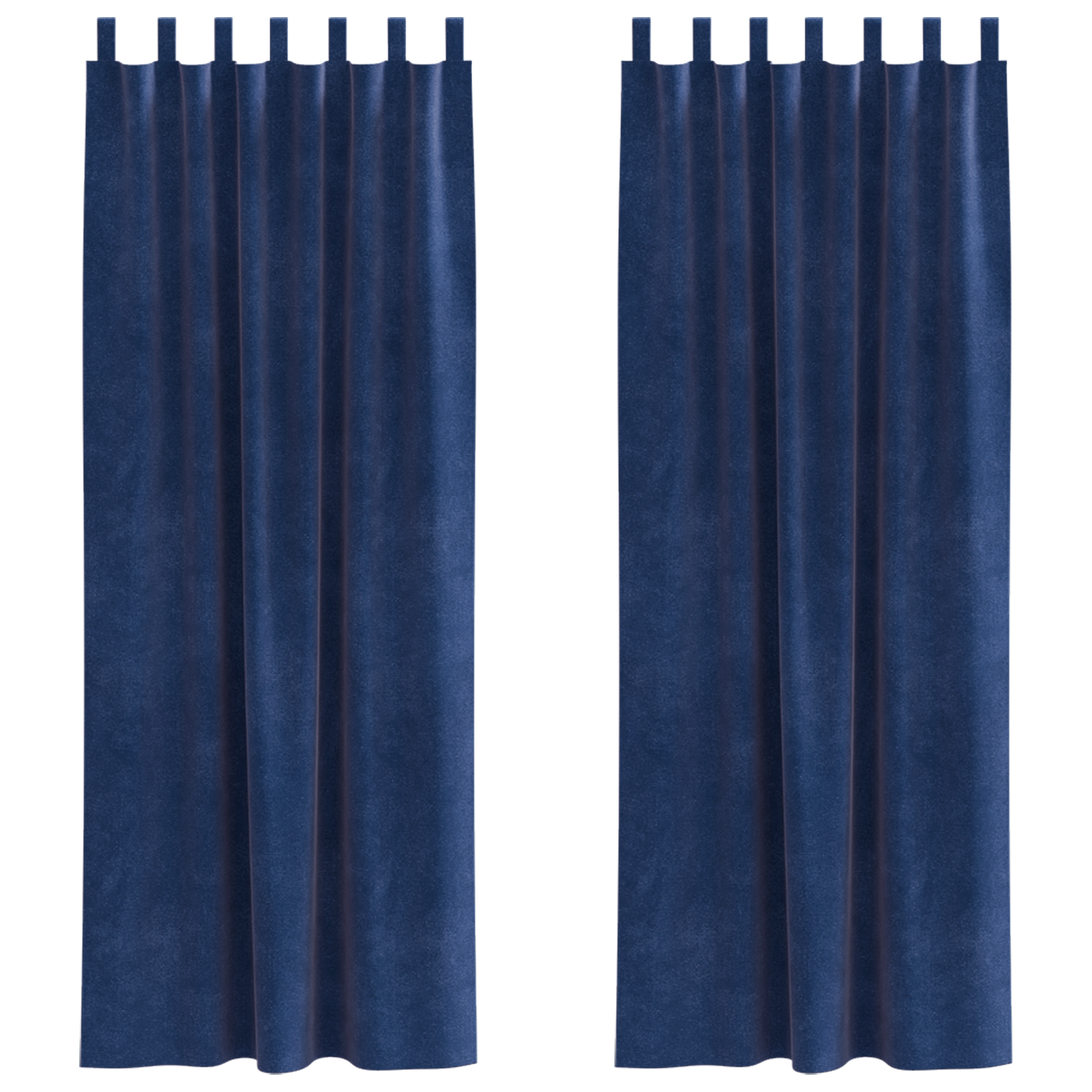Blackout Curtains with Hanging Loops 2 pcs Dark Blue Velvet - Image 2
