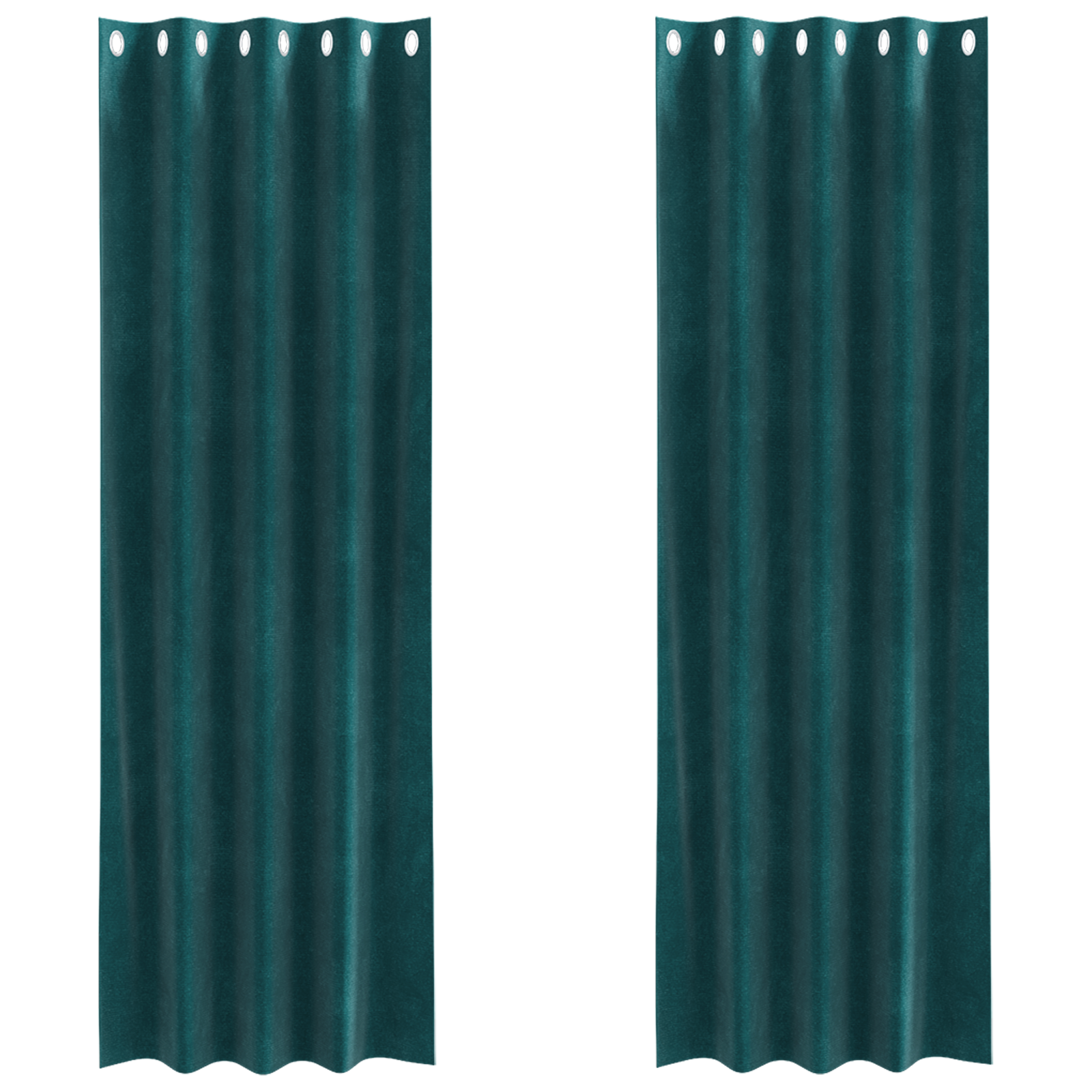Blackout Curtains with Eyelets 2 pcs Dark Green Velvet - Image 2