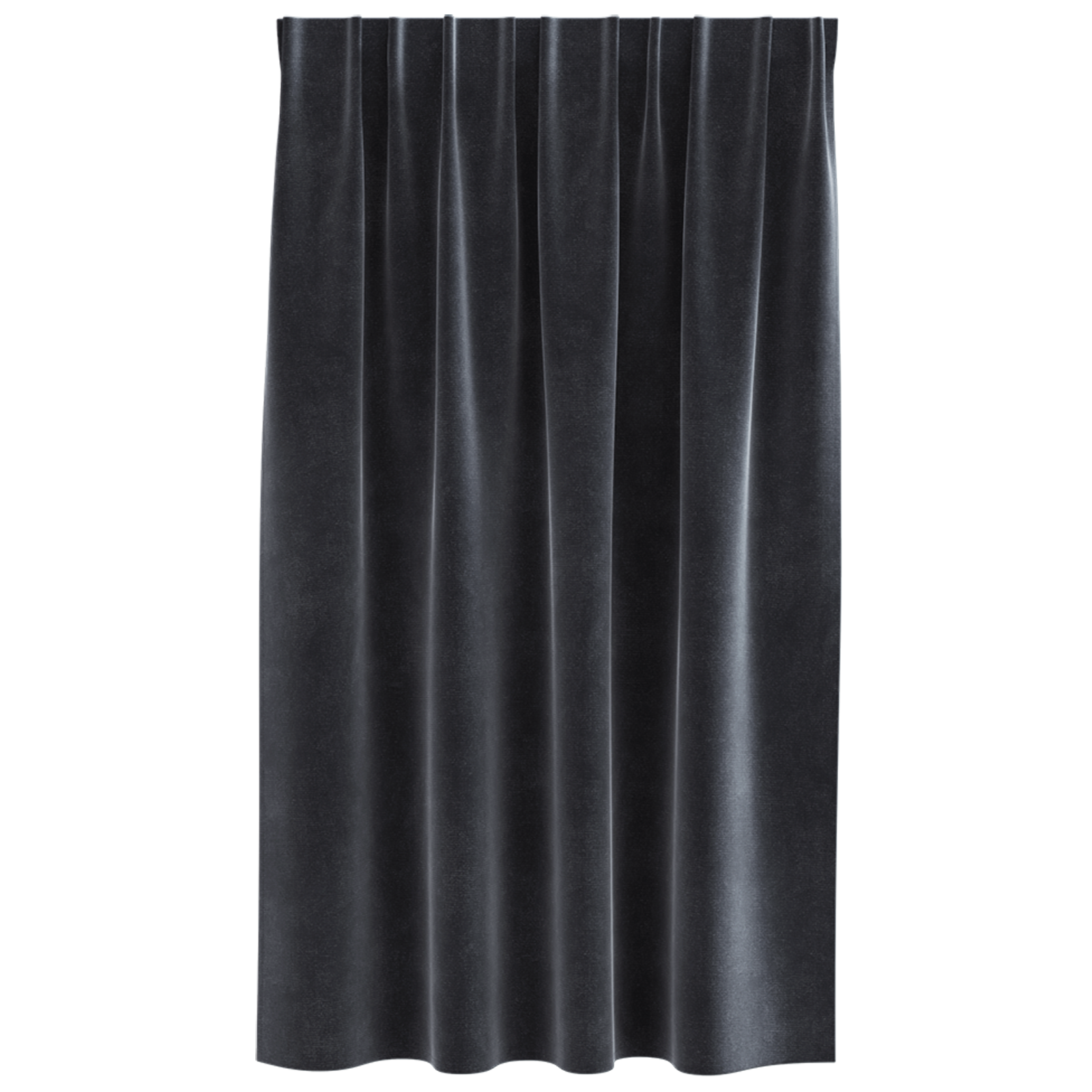 Blackout Curtains with Top Tape 2 pcs Dark Grey Velvet - Image 3